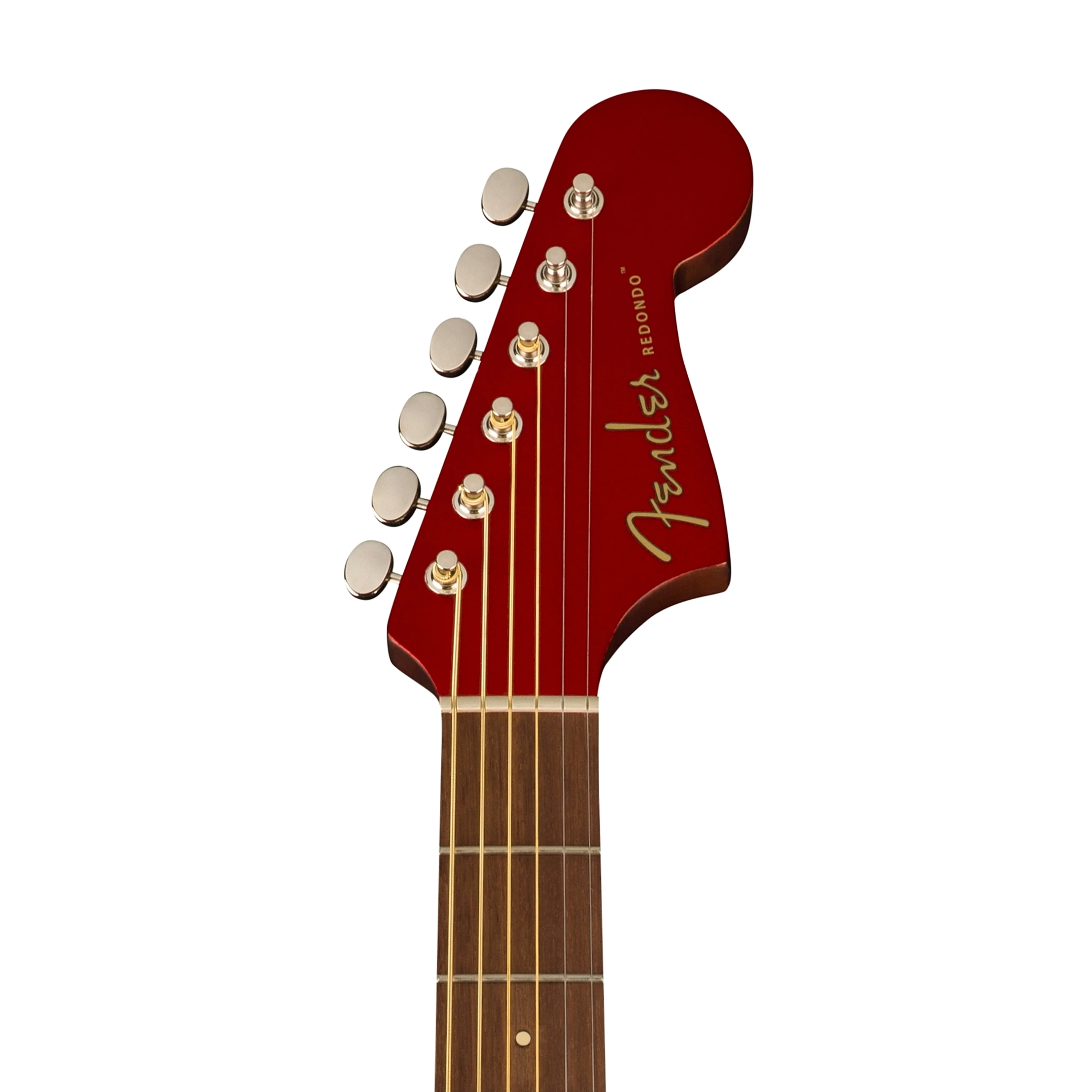 Fender California Redondo Player Acoustic Guitar, Walnut FB, Candy Apple Red - Image 7