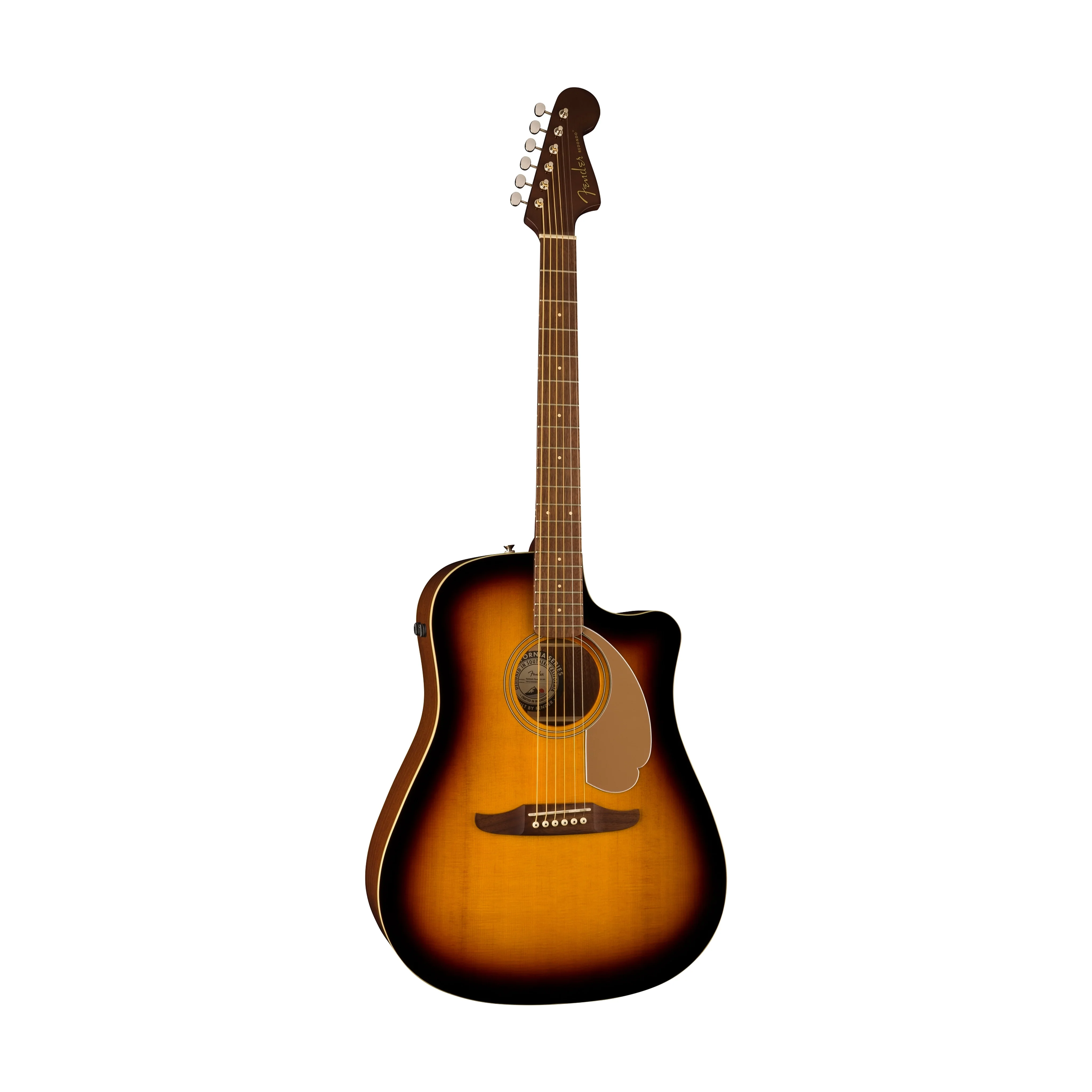 Fender California Redondo Player Acoustic Guitar, Walnut FB, Sunburst - Image 3