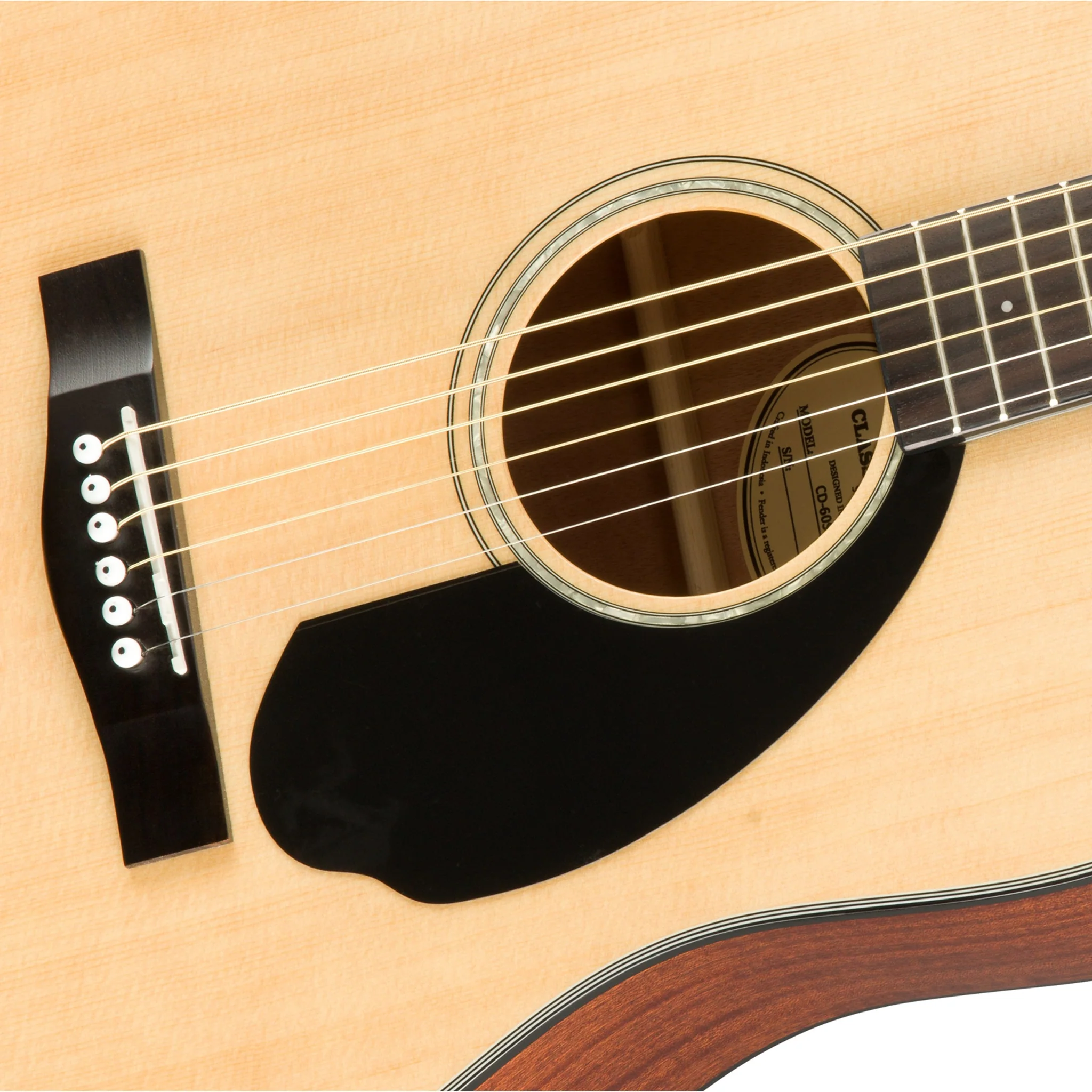 Fender CD-60S Dreadnought Acoustic Guitar, Walnut FB, Natural - Image 4