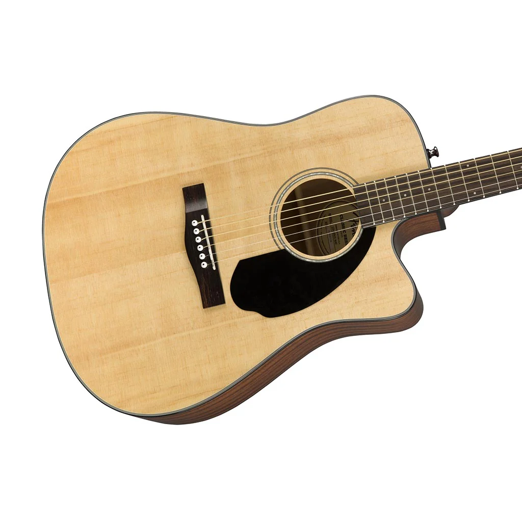 Fender CD-60SCE Dreadnought Acoustic Guitar, Walnut FB, Natural - Image 3