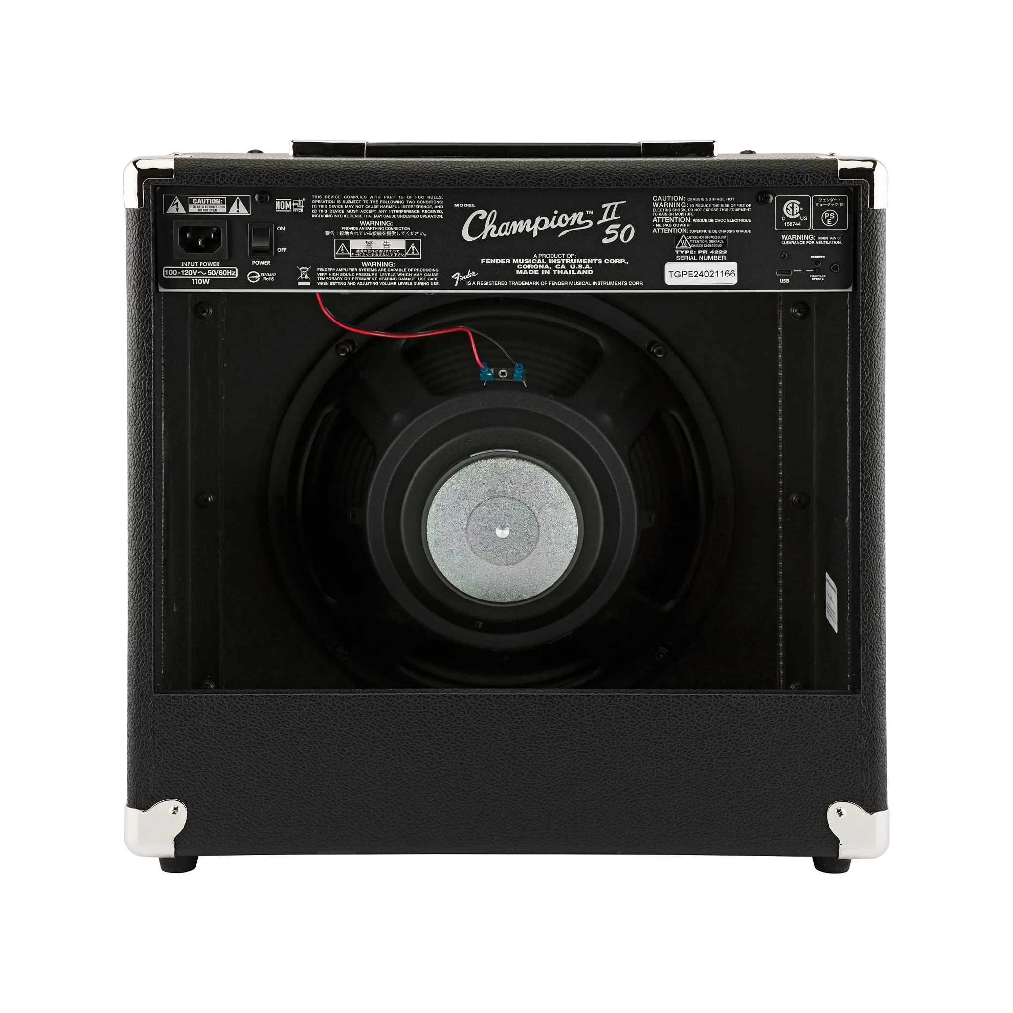 Fender Champion II 50 Guitar Combo Amplifier, 230V UK - Image 2