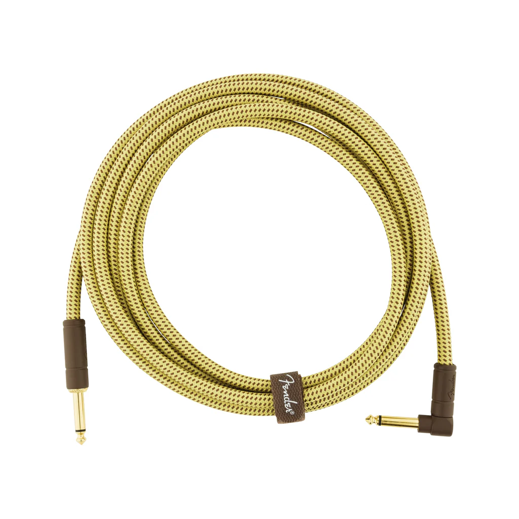 Fender Deluxe Series Angled Instrument Cable, 10ft Tweed - Image 2
