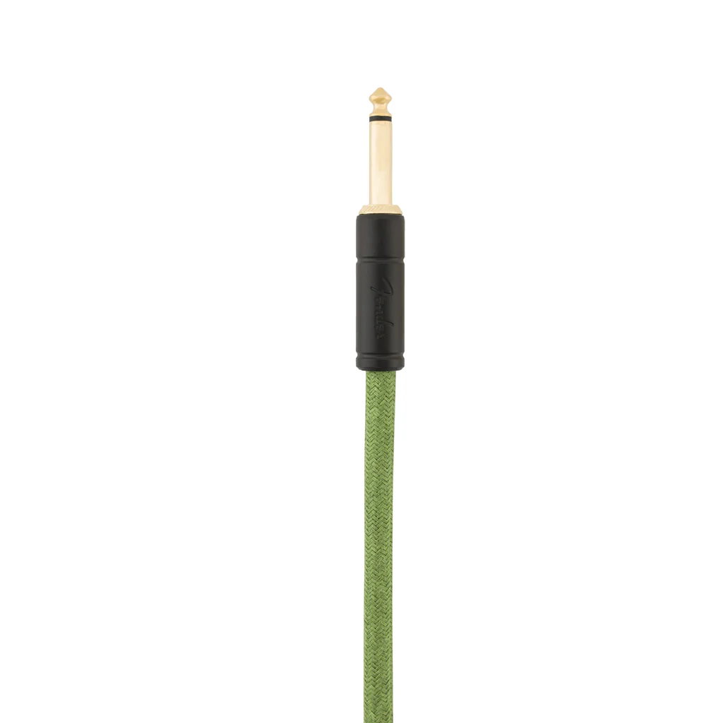 Fender Festival Hemp Angled Instrument Cable, 10ft, Pure Hemp, Green - Image 4