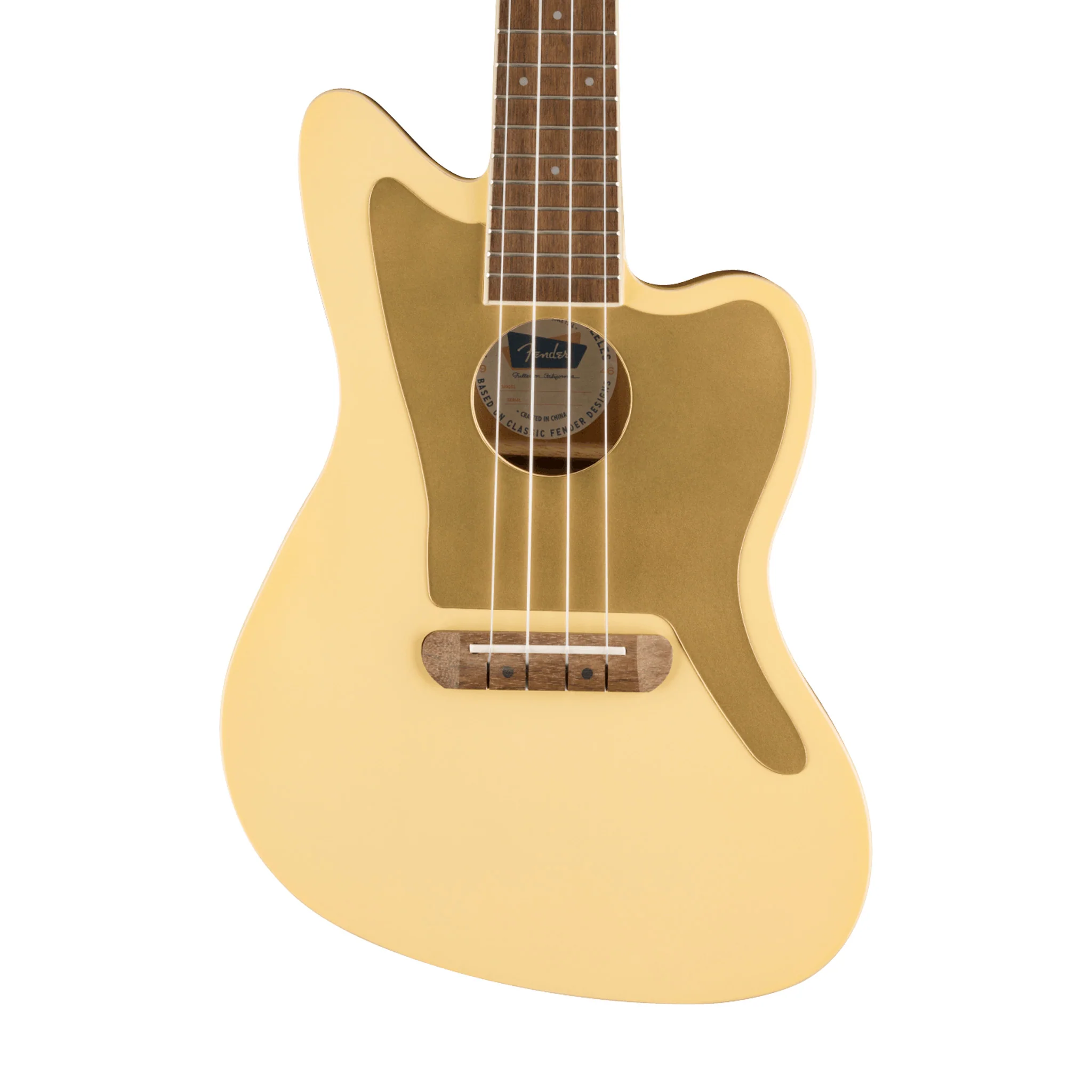 Fender FSR Fullerton Jazzmaster Ukulele, Vintage White - Image 3