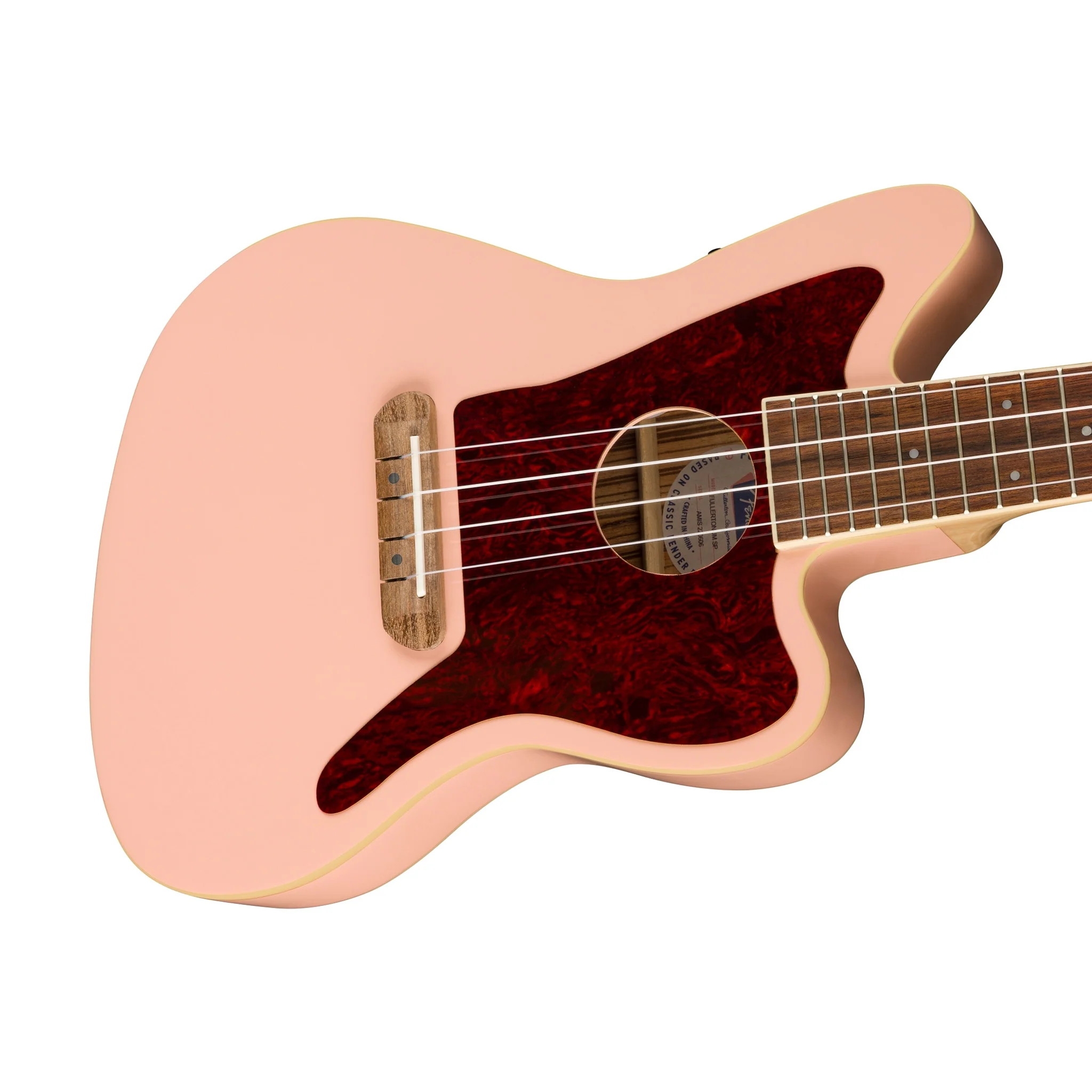 Fender Fullerton Jazzmaster Ukulele, Shell Pink - Image 6
