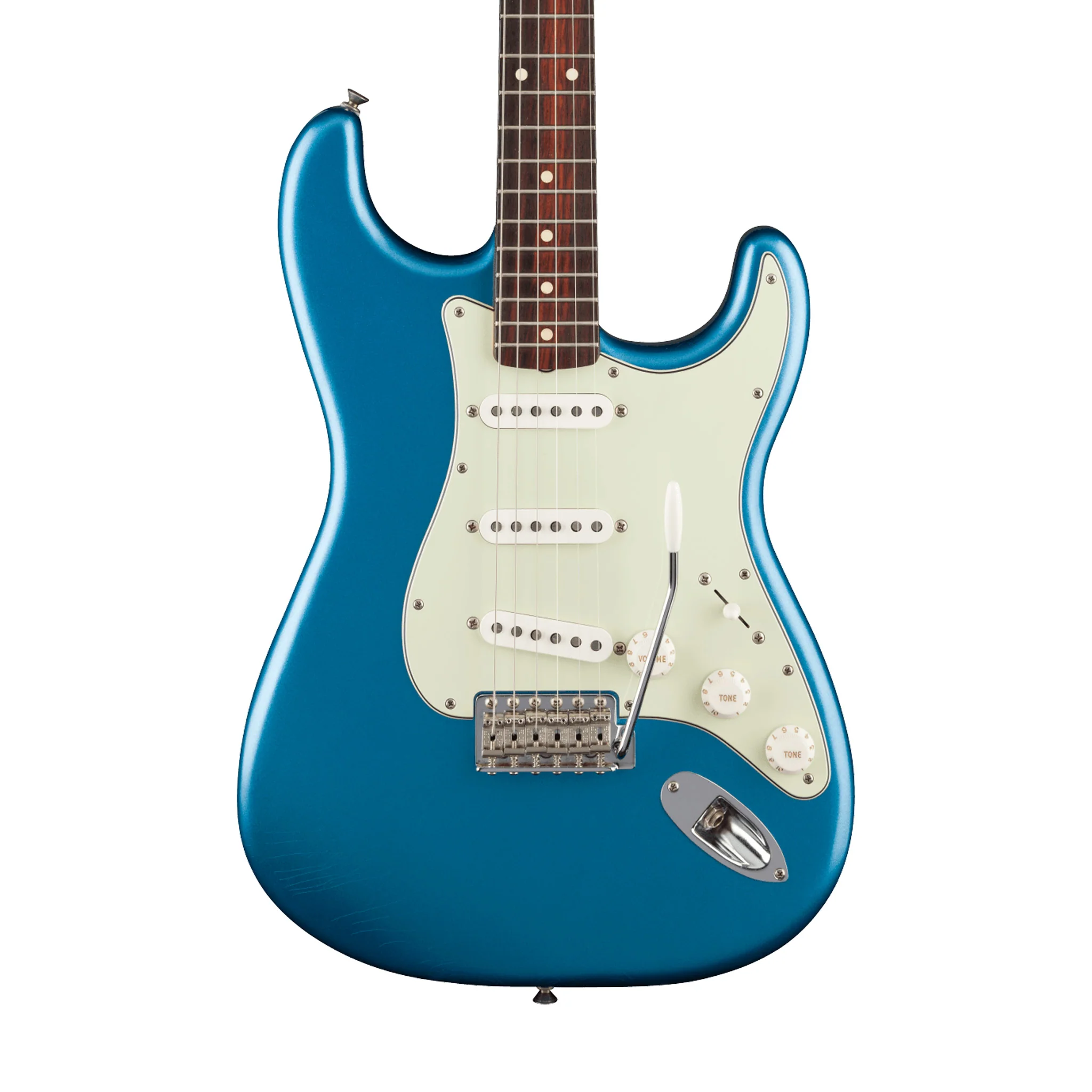 Fender Limited Edition Roadworn Stratocaster Electric Guitar, RW FB, Lake Placid Blue - Image 3