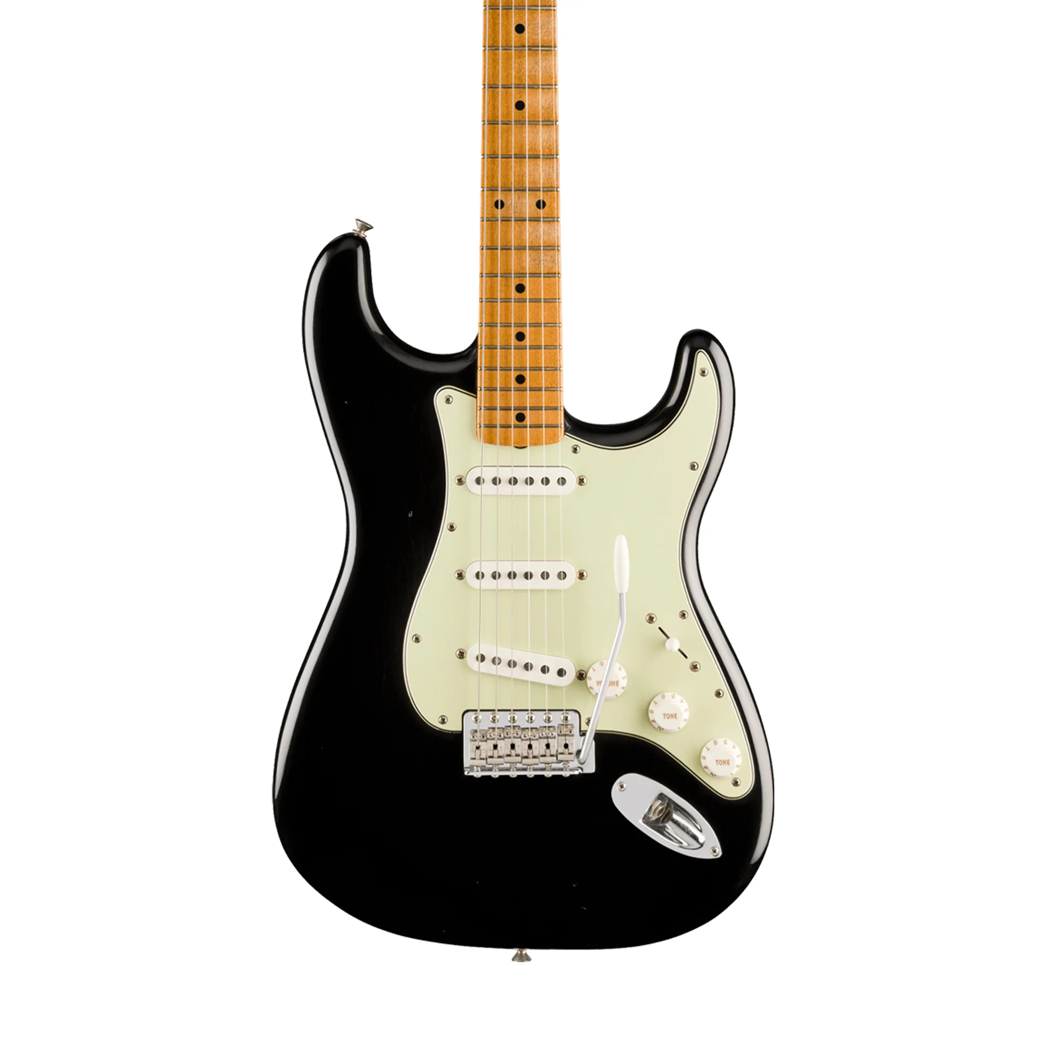 Fender Limited Edition Vintera II Roadworn 60s Stratocaster Electric Guitar, Maple FB, Black - Image 3
