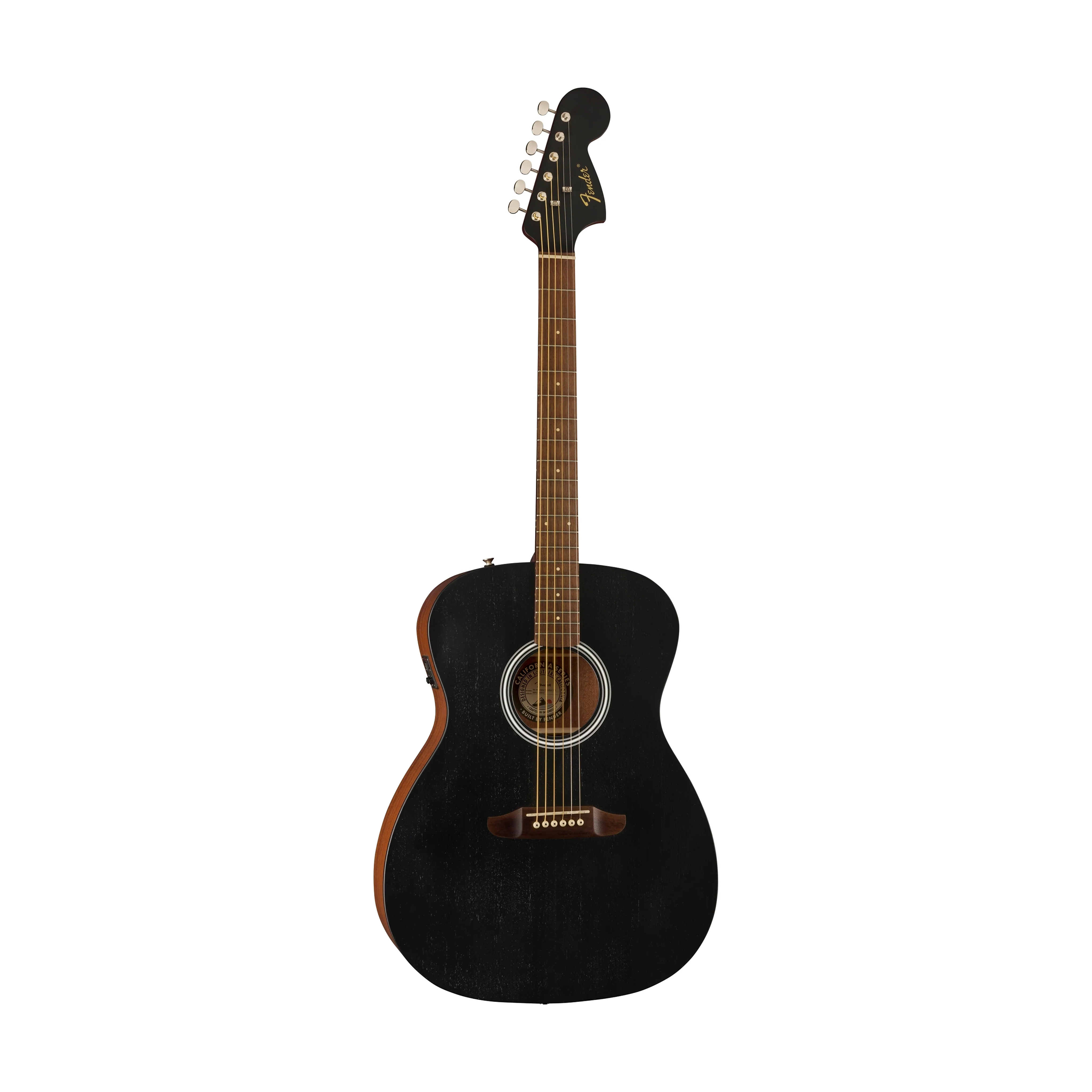 Fender Monterey Standard Acoustic Guitar, Walnut FB, Black - Image 3