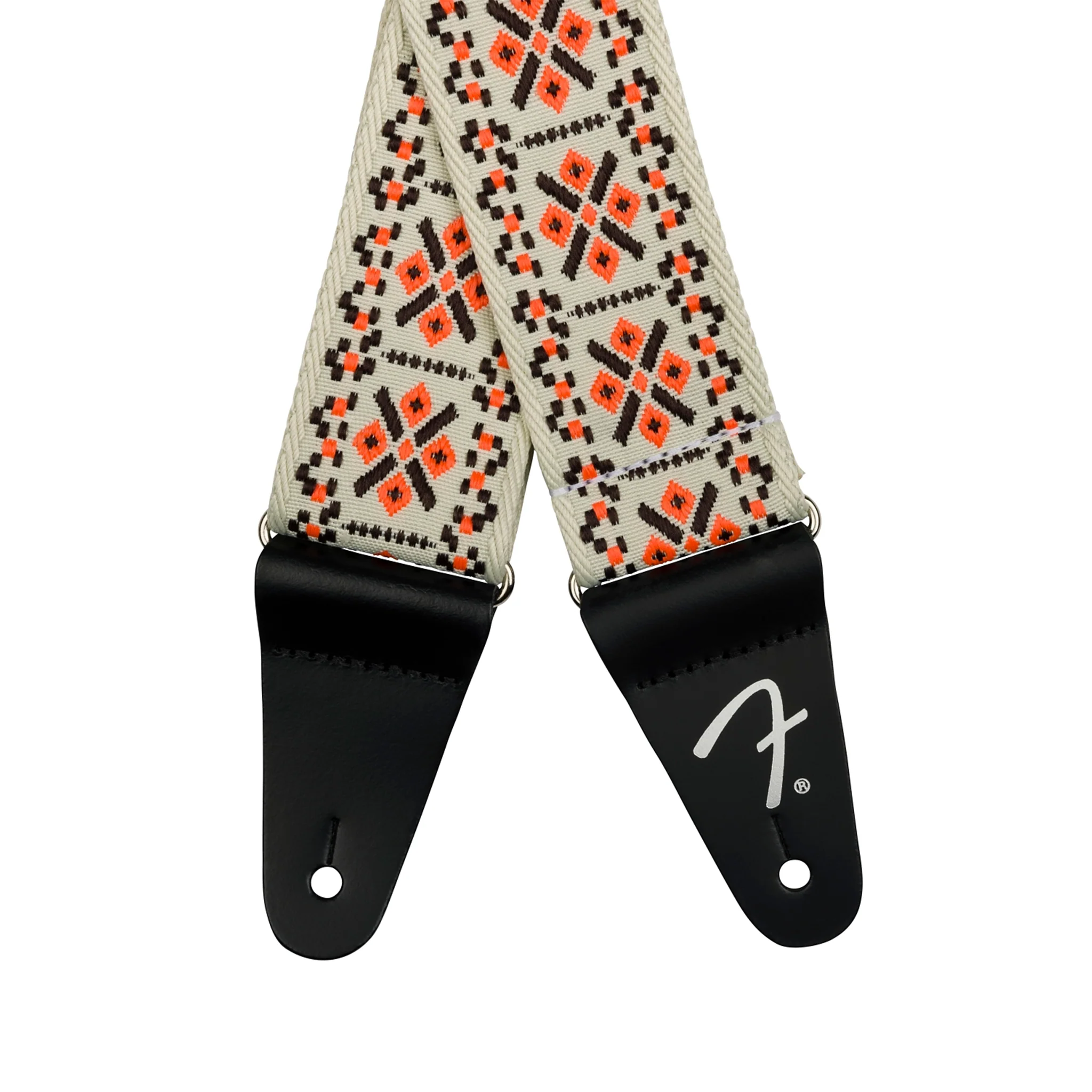 Fender Pasadena Woven Guitar Strap, Lattice Orange - Image 2