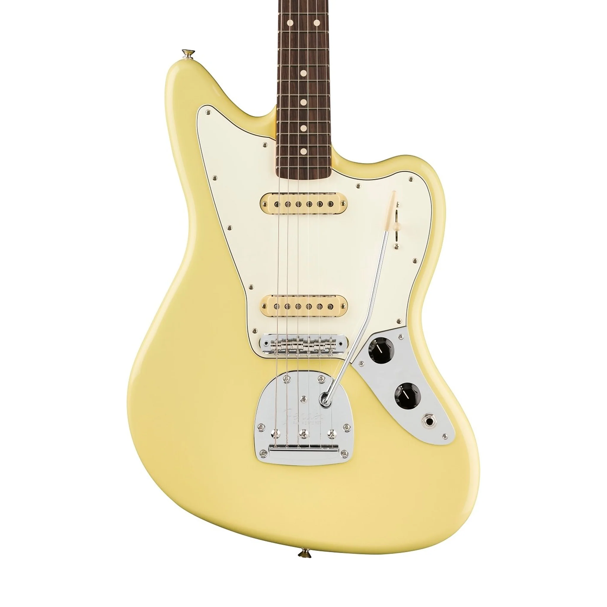 Fender Player II Jaguar Electric Guitar, RW FB, Hialeah Yellow - Image 3