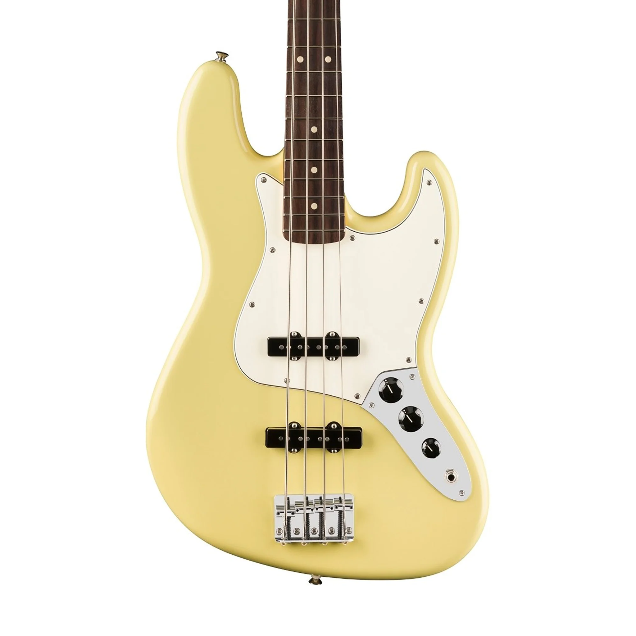 Fender Player II Jazz Bass Guitar, RW FB, Hialeah Yellow - Image 3