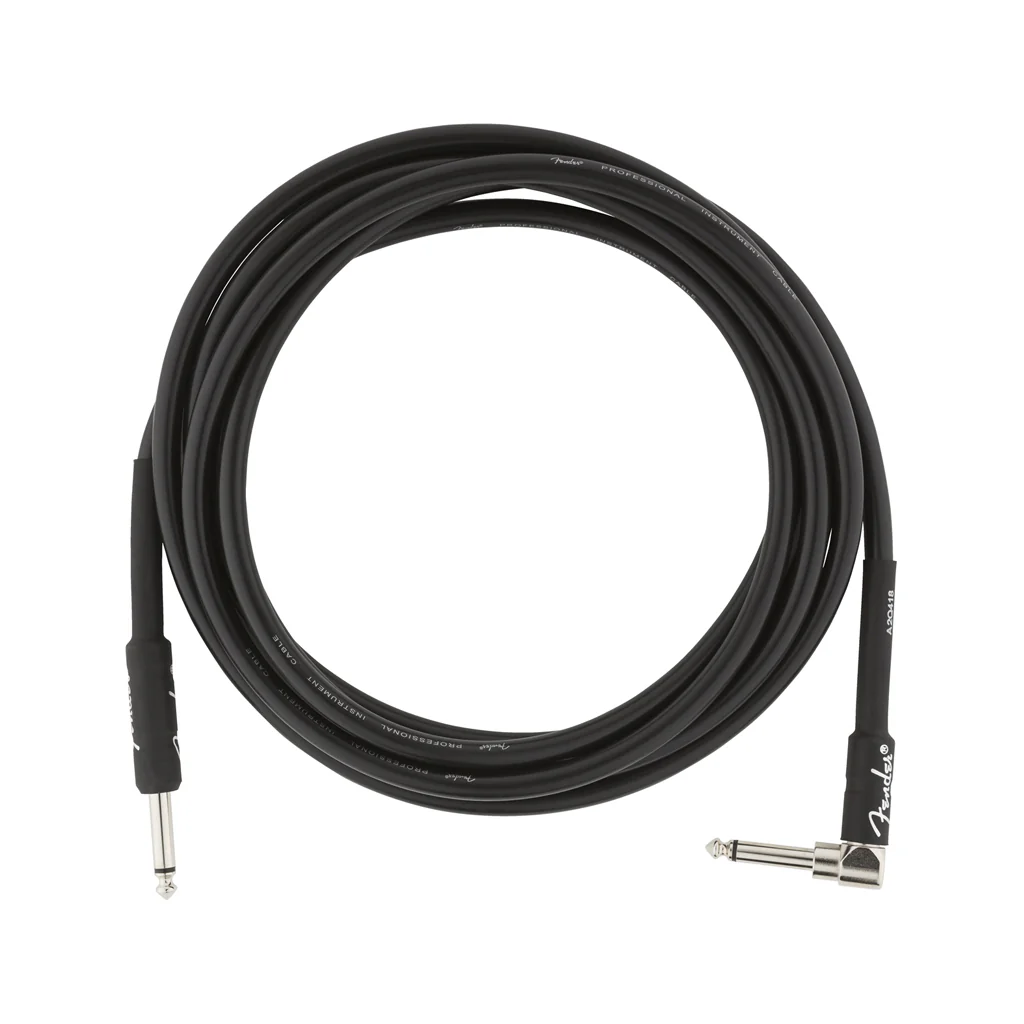 Fender Professional Series Angled Instrument Cable, 10ft, Black - Image 2