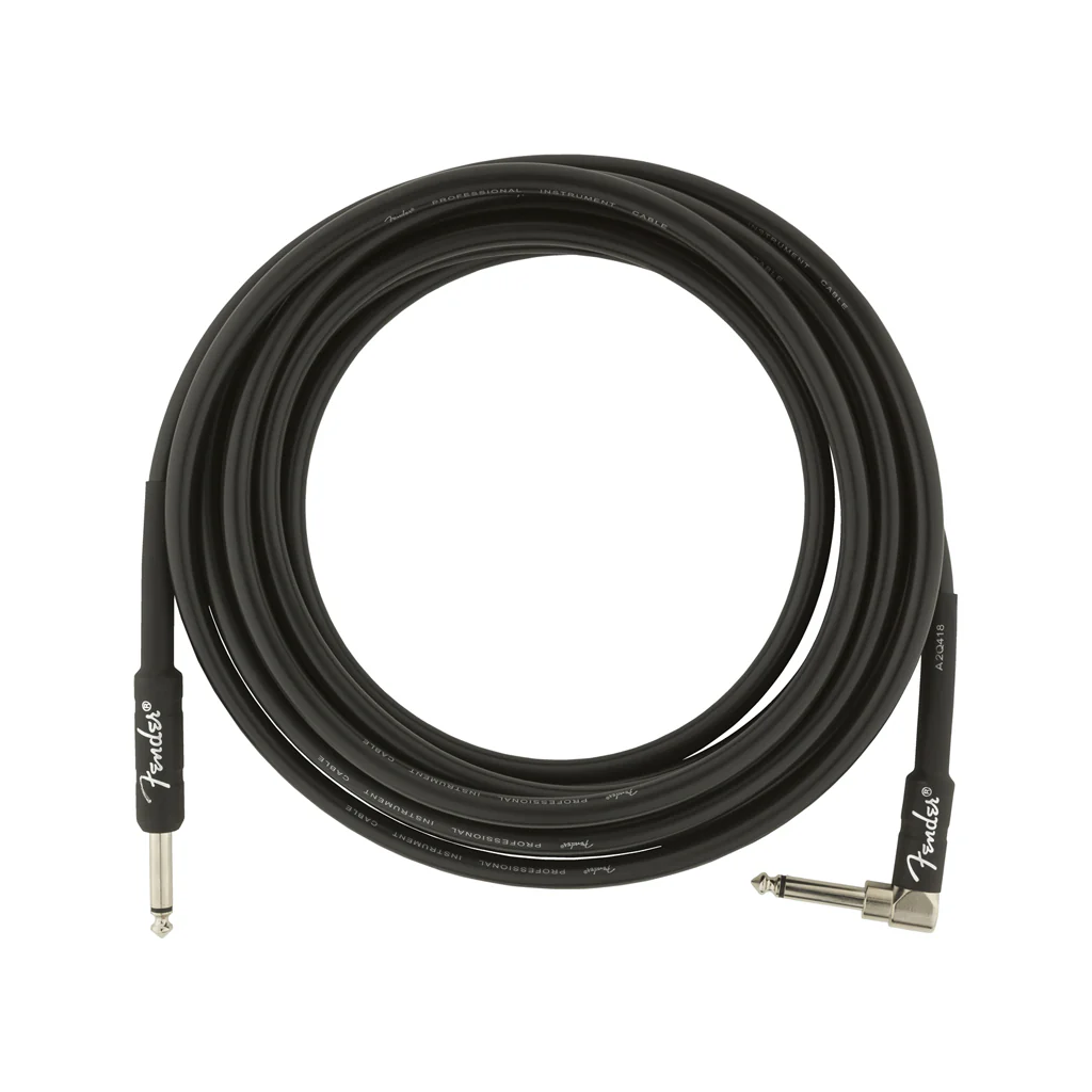 Fender Professional Series Angled Instrument Cable, 15ft, Black - Image 2