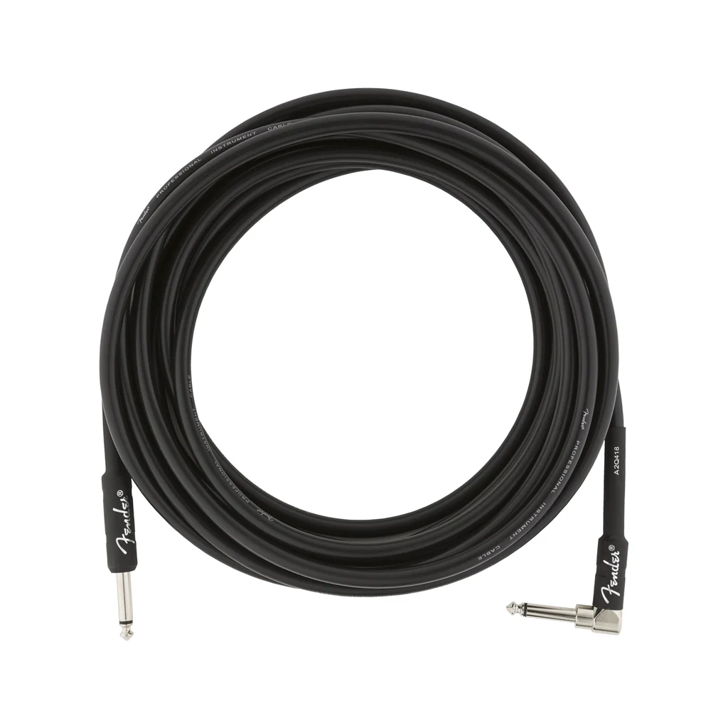 Fender Professional Series Angled Instrument Cable, 18.6ft, Black - Image 2