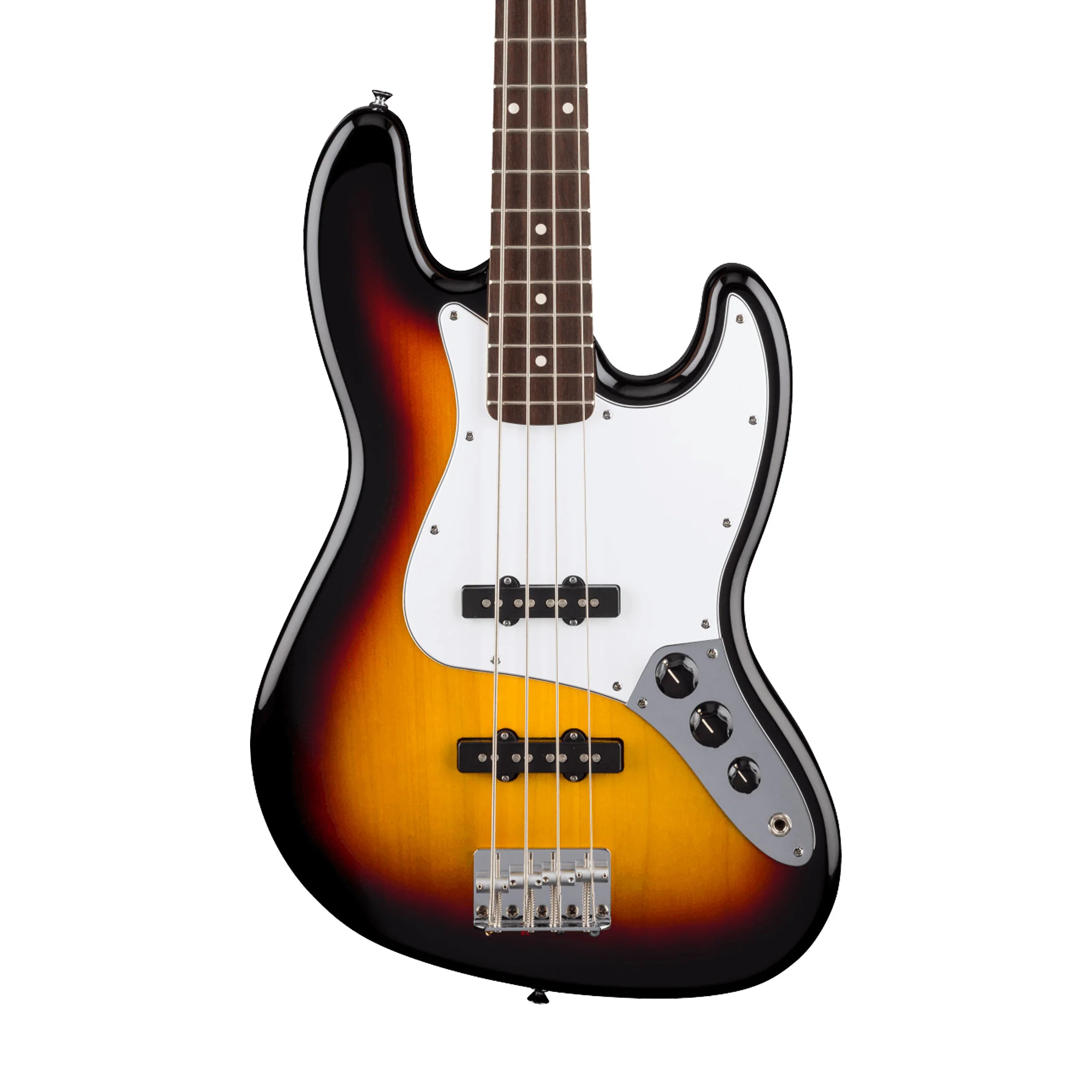 Fender Standard Jazz Bass Guitar, Laurel FB, 3-Color Sunburst - Image 3