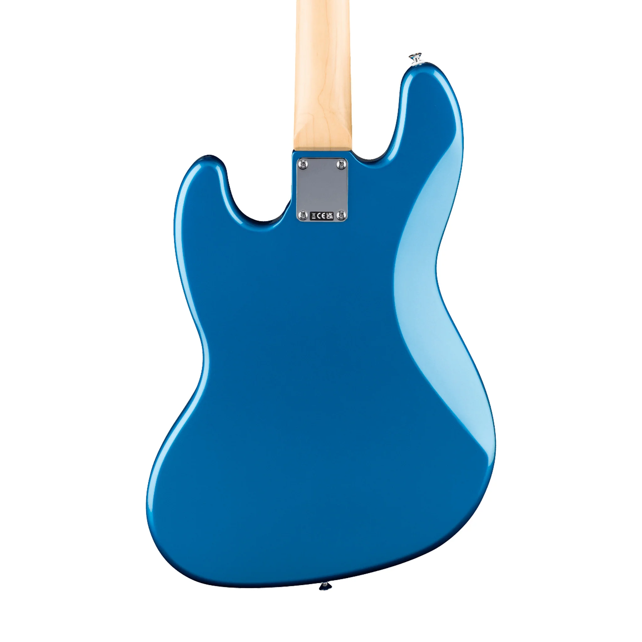 Fender Standard Jazz Bass Guitar w/White Pickguard, Maple FB, Aqua Marine Metallic - Image 4