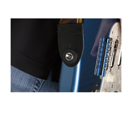 Fender Strap Blocks 4 Pack, 2 Black / 2 Daphne Blue - Image 2