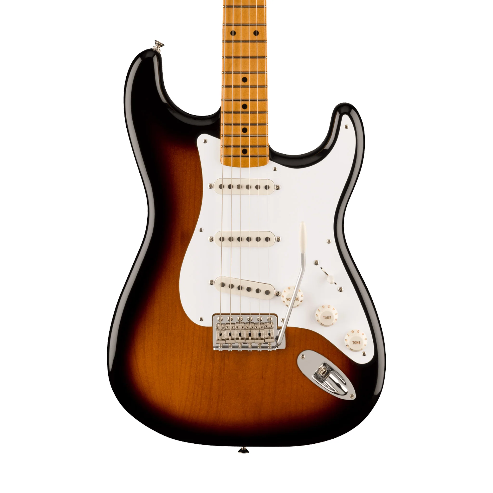 Fender Vintera II 50s Stratocaster Electric Guitar, Maple FB, 2-Tone Sunburst - Image 3