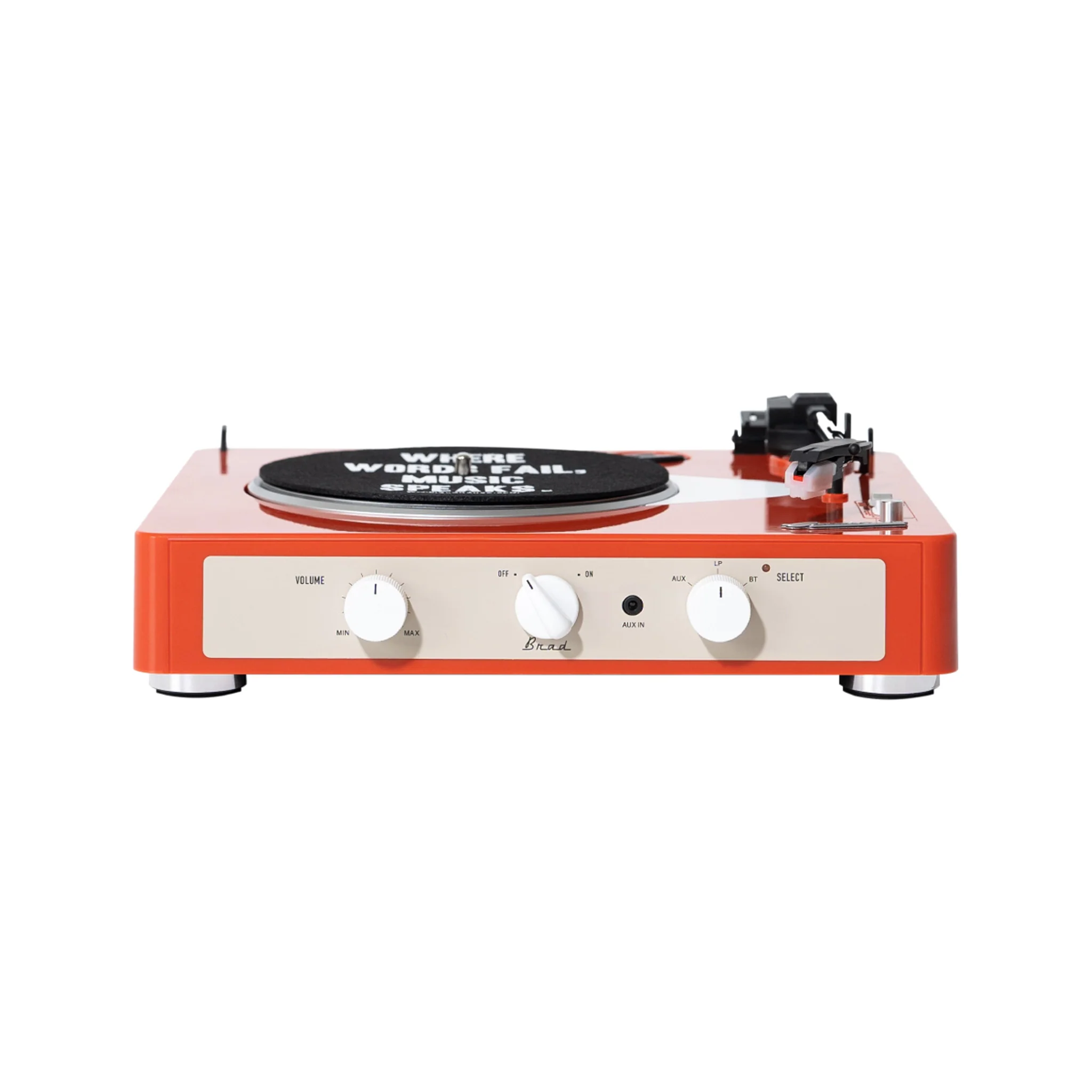 Gadhouse Brad MKII Record Player, Tangerine - Image 2