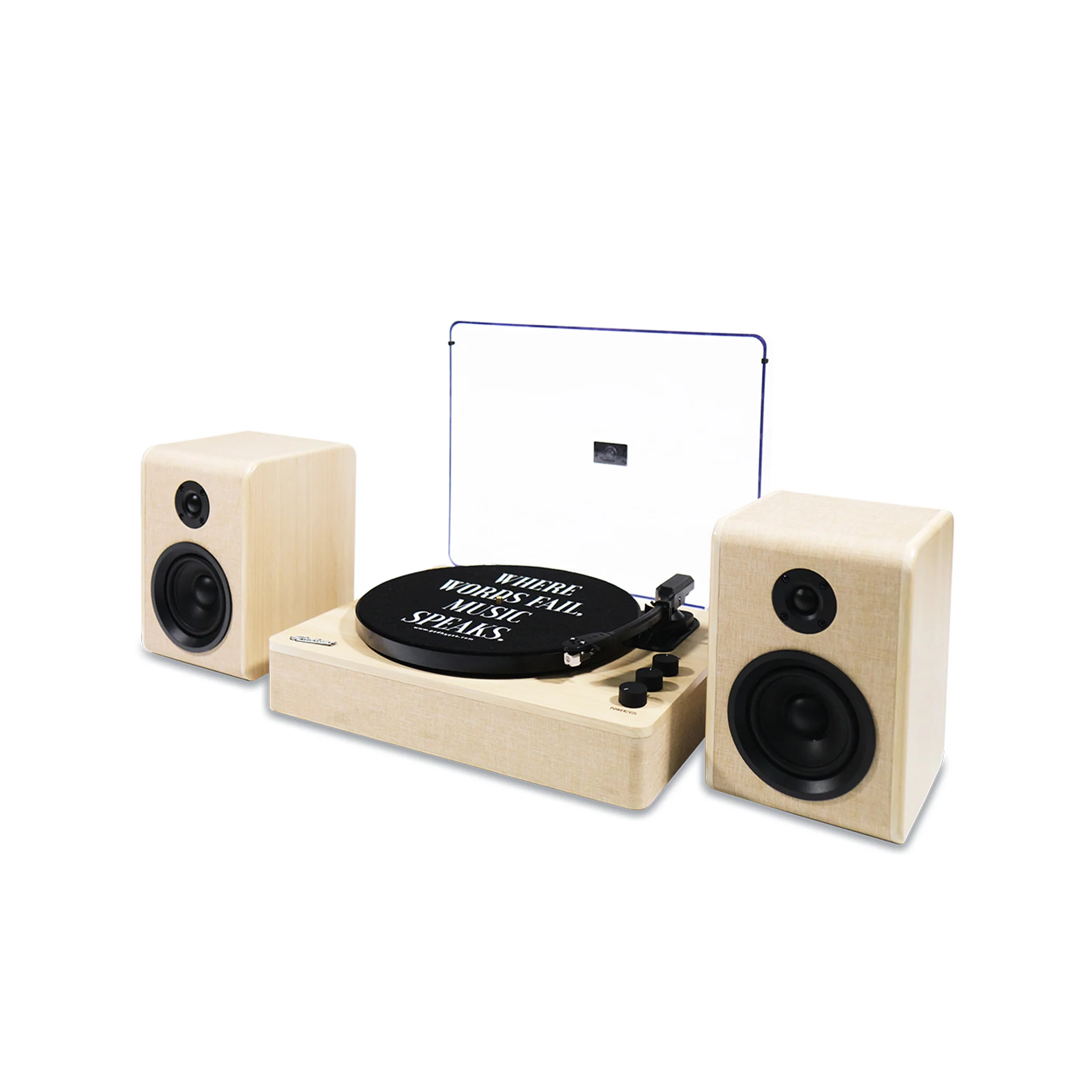 Gadhouse Dean Turntable Stereo System, Soft Sand - Image 2