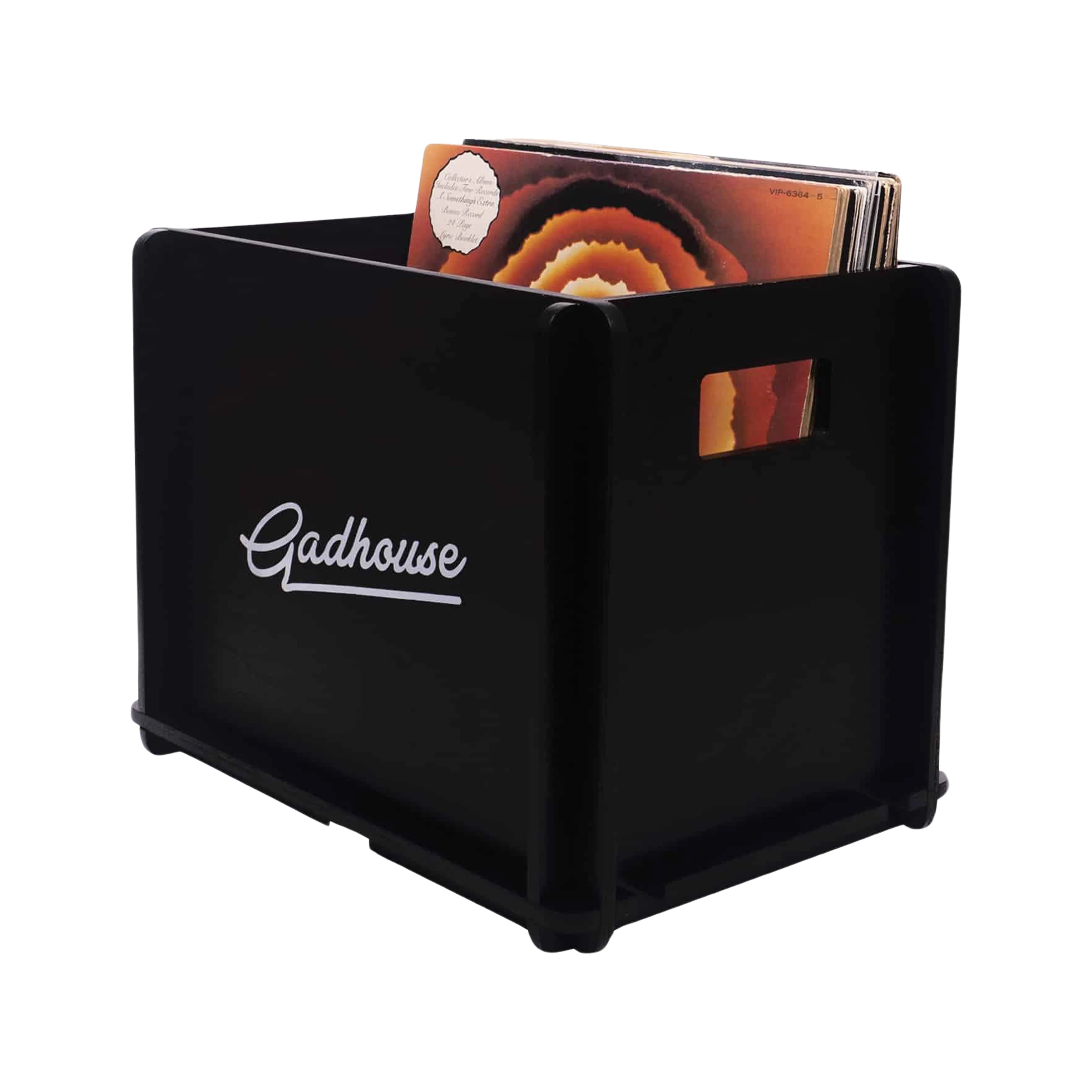 Gadhouse Vinyl Wooden Storage, Black - Image 2