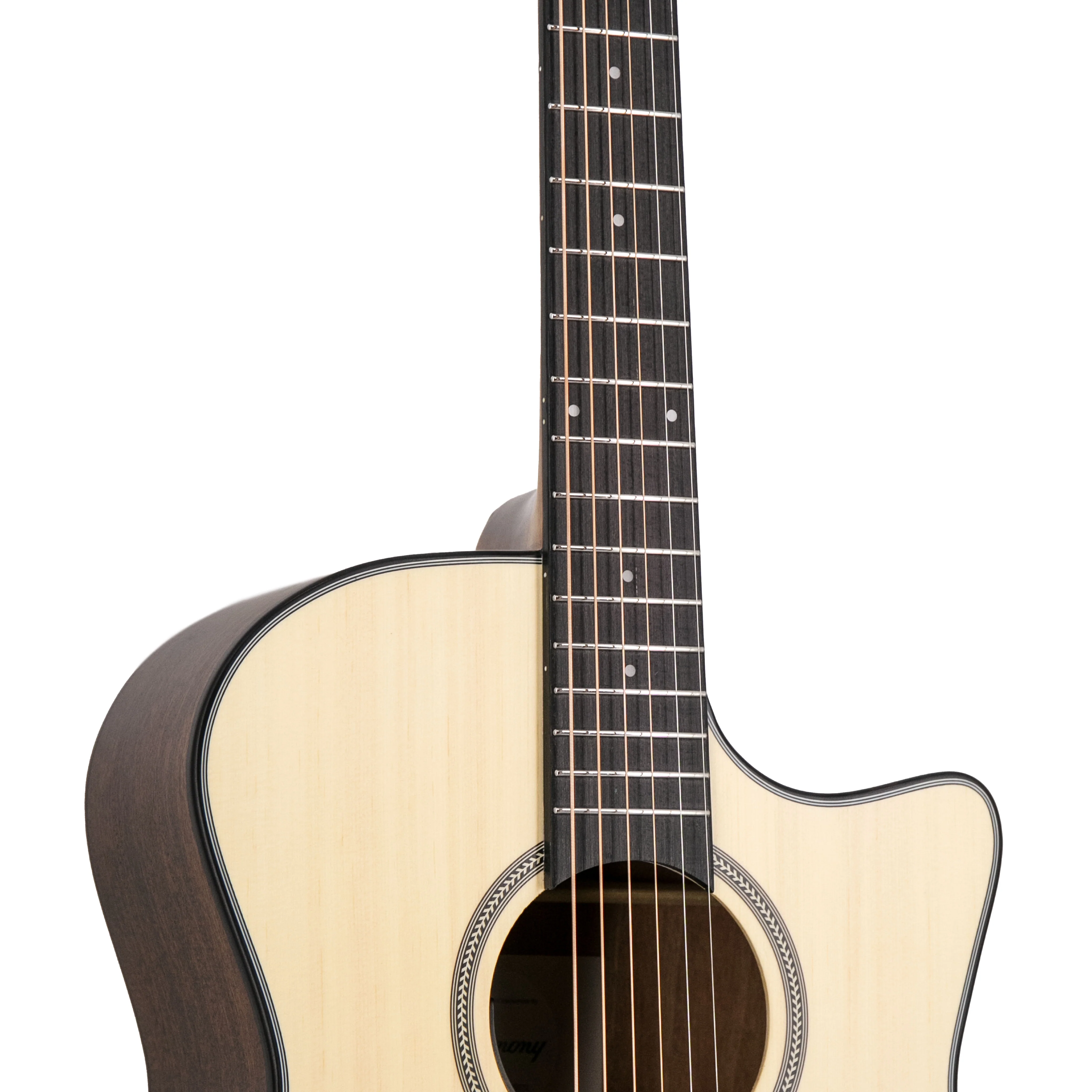 Harmony Foundation Series e-Terra ST GA Cutaway Acoustic Guitar, Natural Satin - Image 8