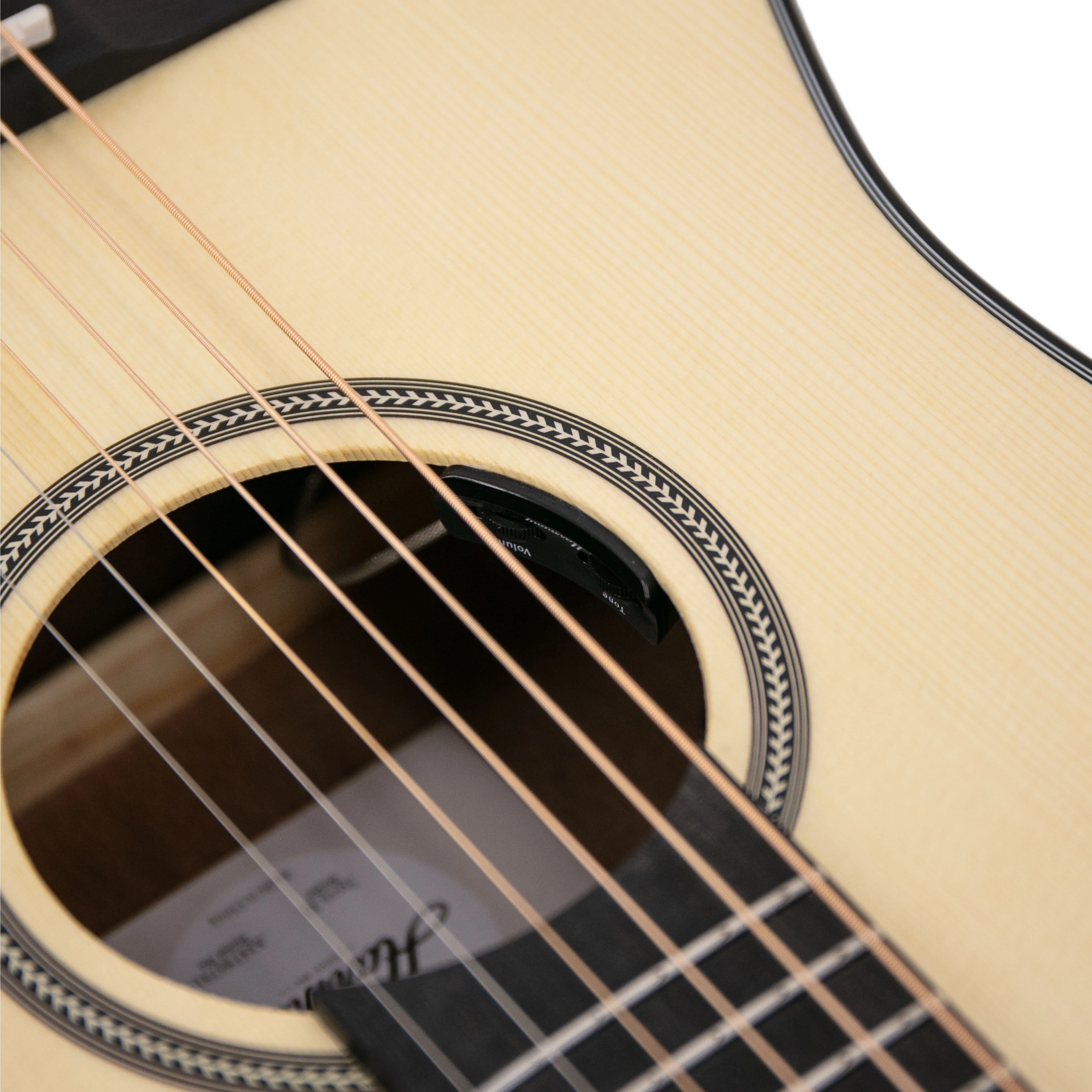Harmony Foundation Series e-Terra ST Petite Dreadnought Acoustic Guitar w/Bag, Natural Satin - Image 6