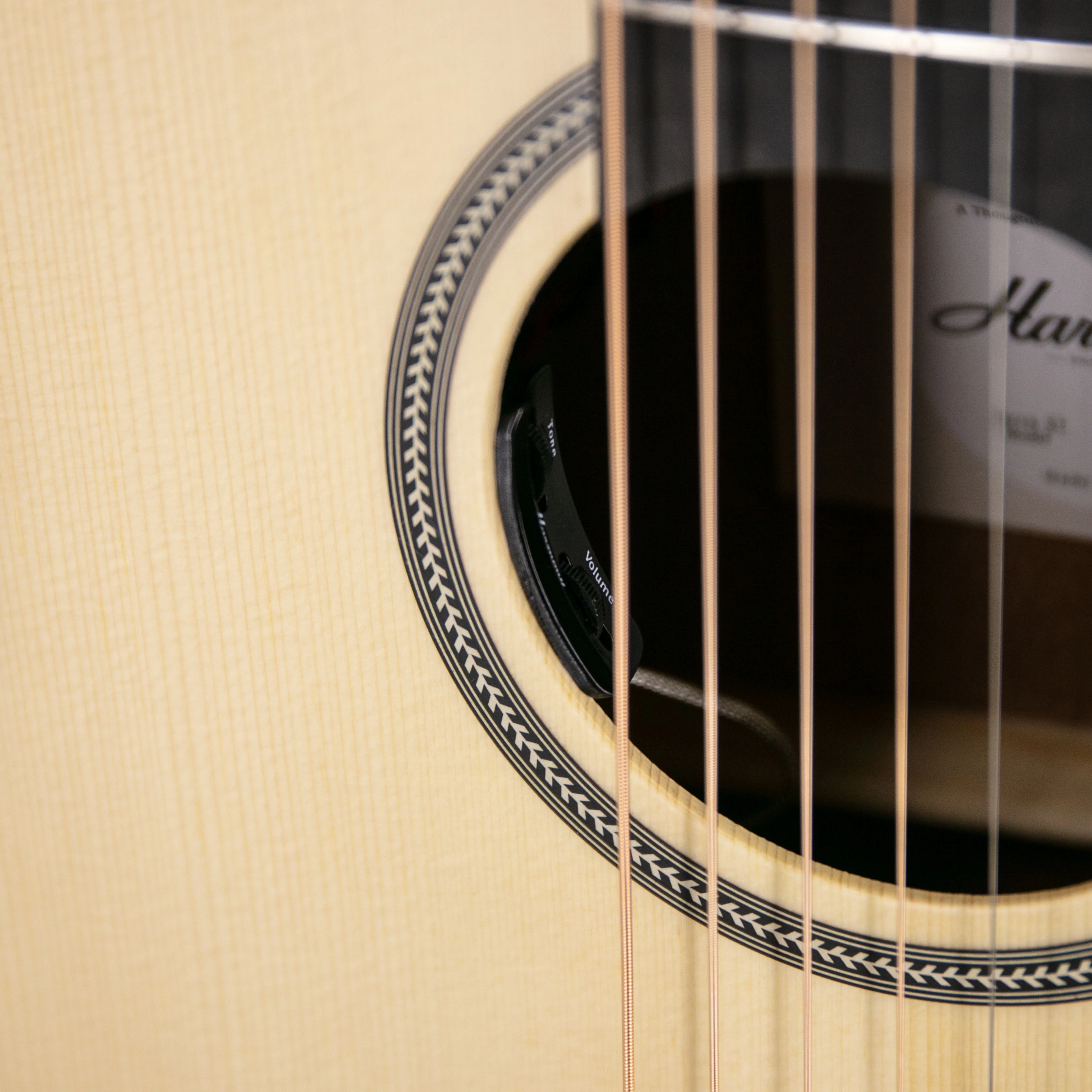 Harmony Foundation Series e-Terra ST Petite Dreadnought Acoustic Guitar w/Bag, Natural Satin - Image 7