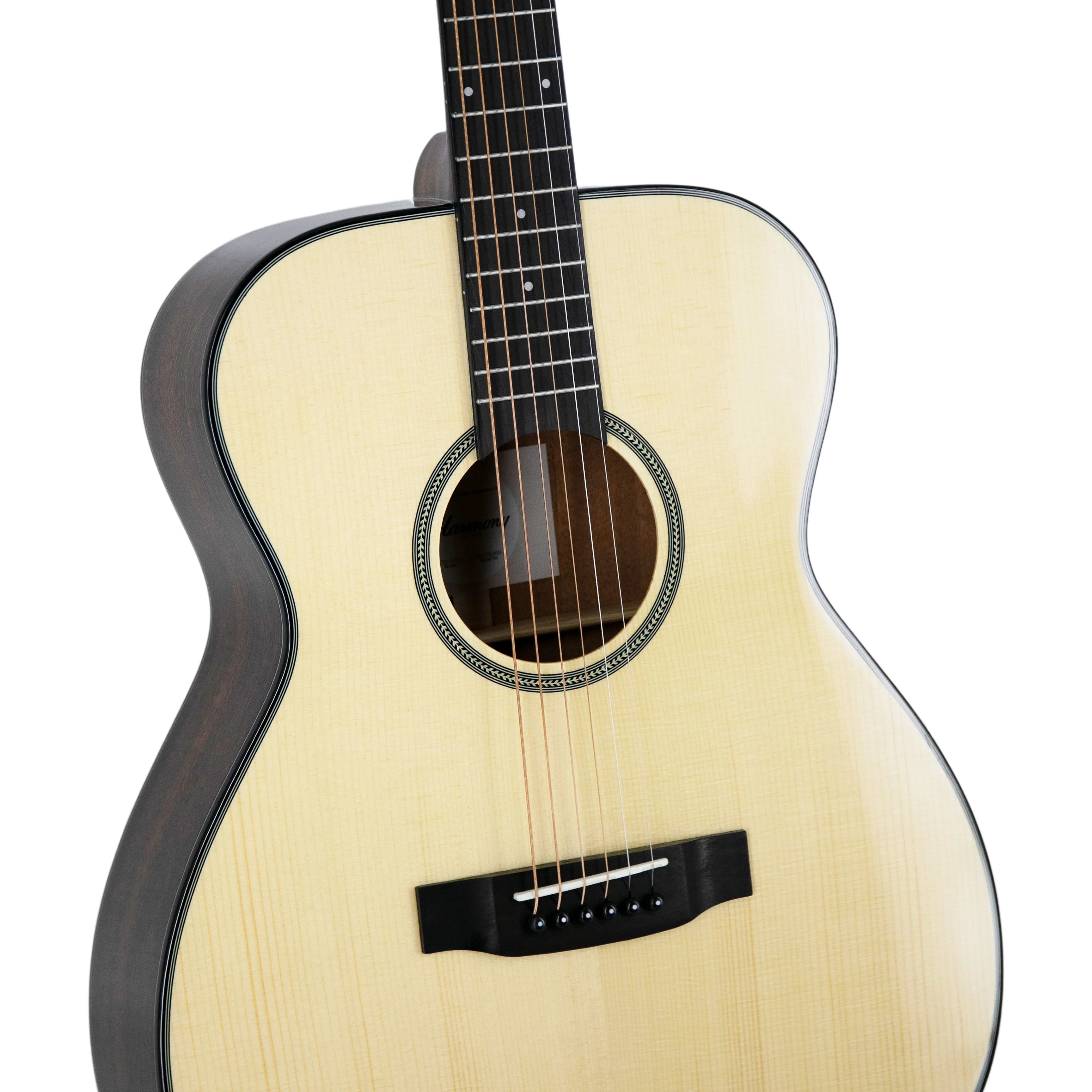 Harmony Foundation Series Terra FS OM Acoustic Guitar, Natural Gloss - Image 4