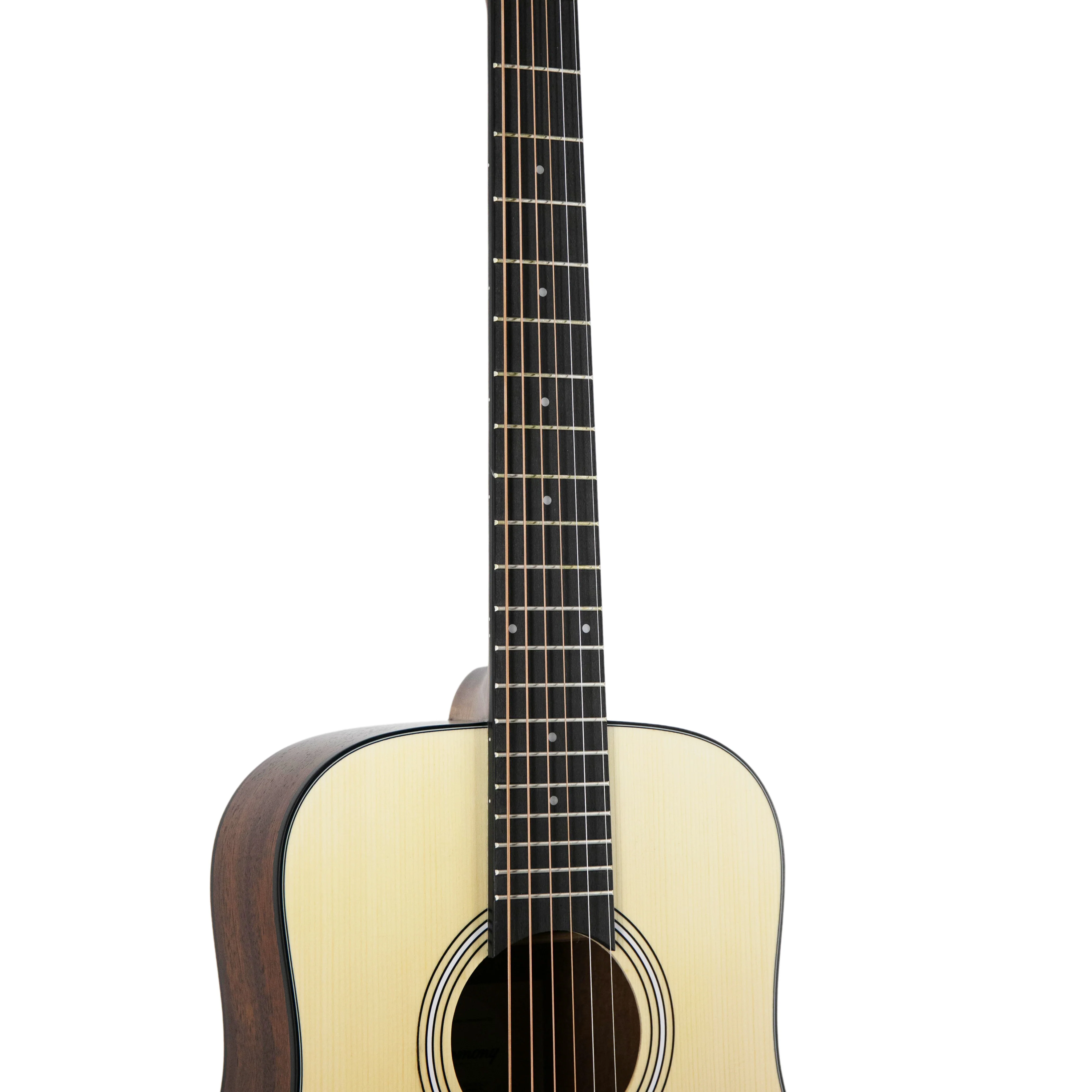 Harmony Foundation Series Terra Petite Dreadnought Acoustic Guitar w/Bag, Natural Satin - Image 7
