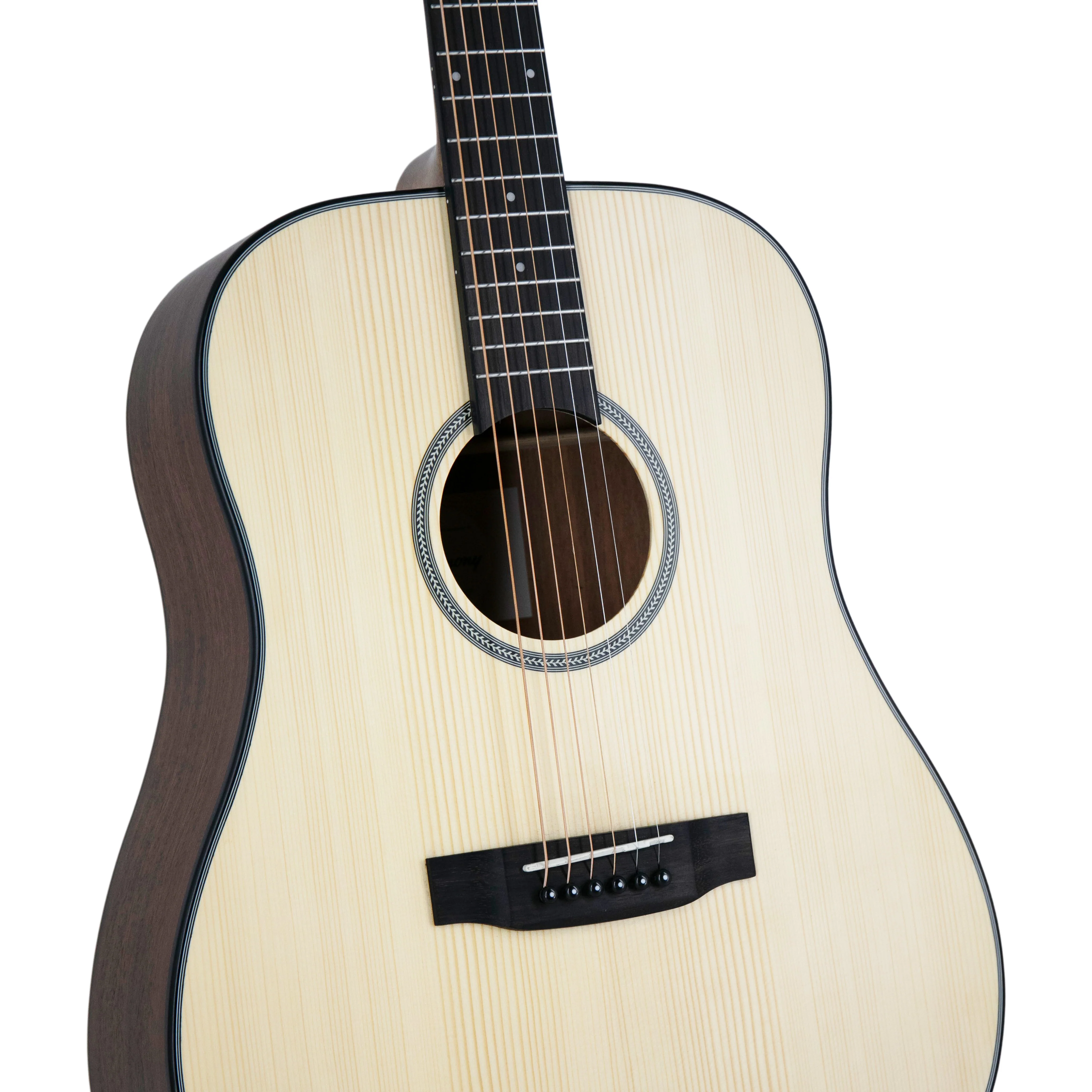 Harmony Foundation Series Terra ST Dreadnought Acoustic Guitar, Natural Satin - Image 4