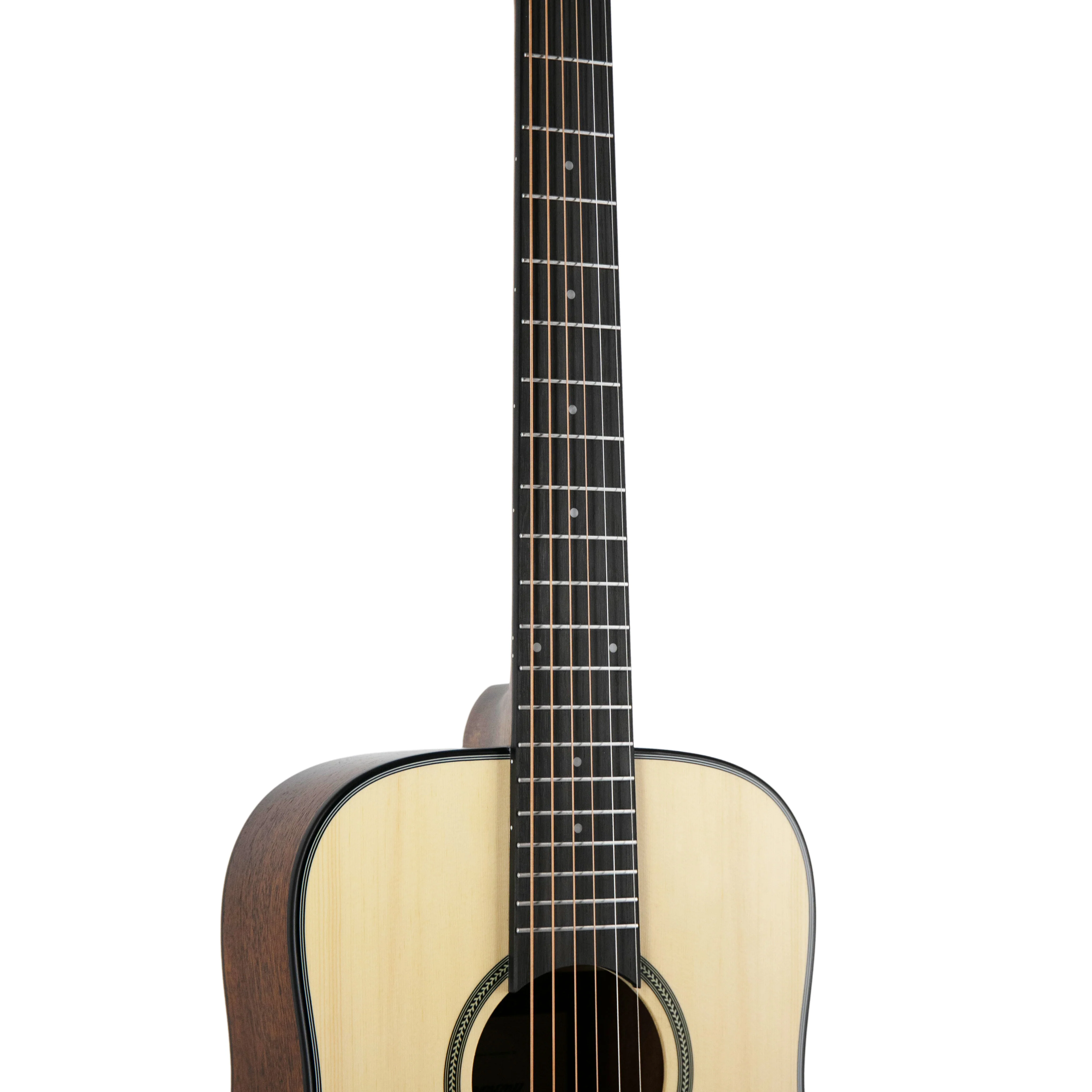 Harmony Foundation Series Terra ST Petite Dreadnought Acoustic Guitar w/Bag, Natural Satin - Image 7