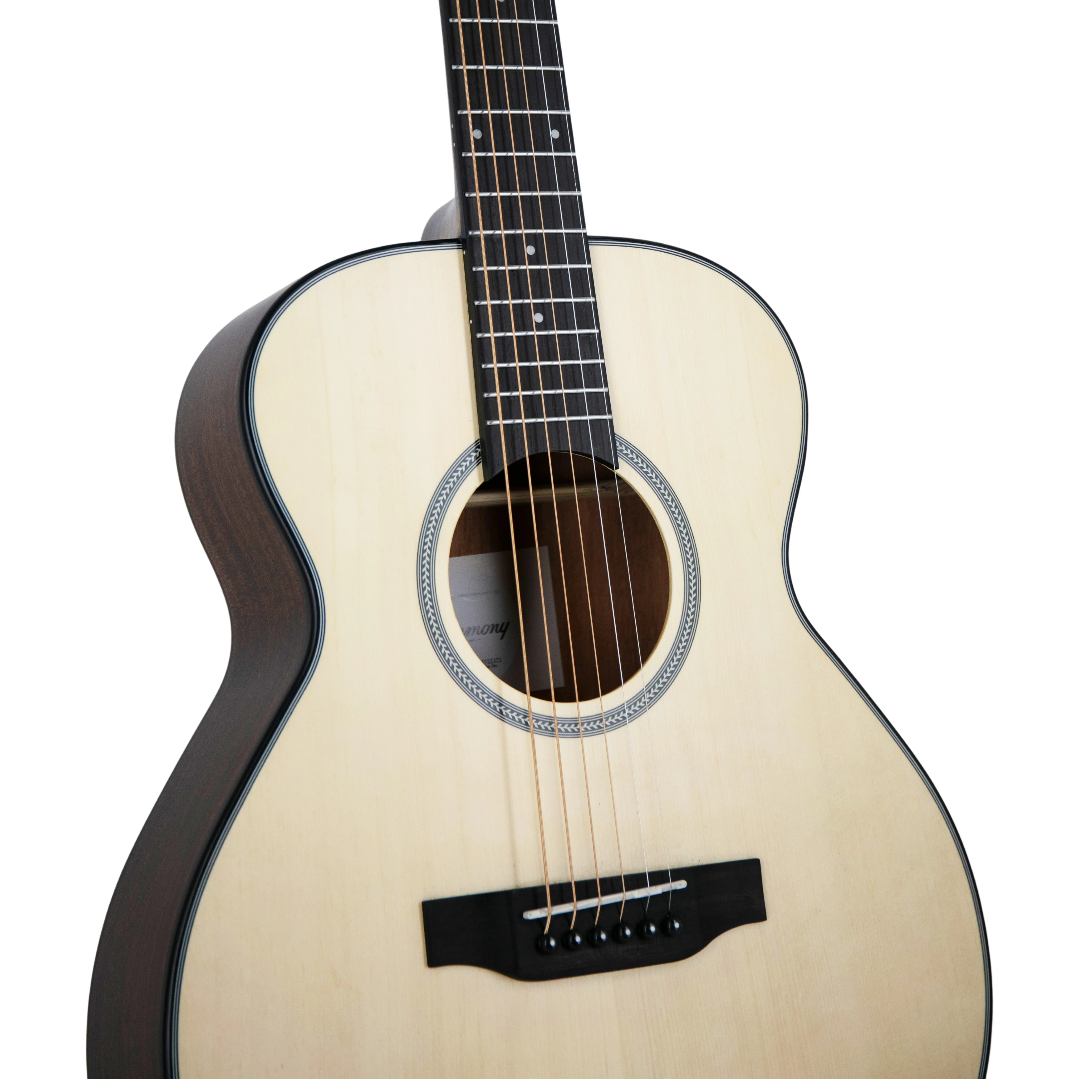 Harmony Foundation Series Terra ST Petite OM Acoustic Guitar w/Bag, Natural Satin - Image 4