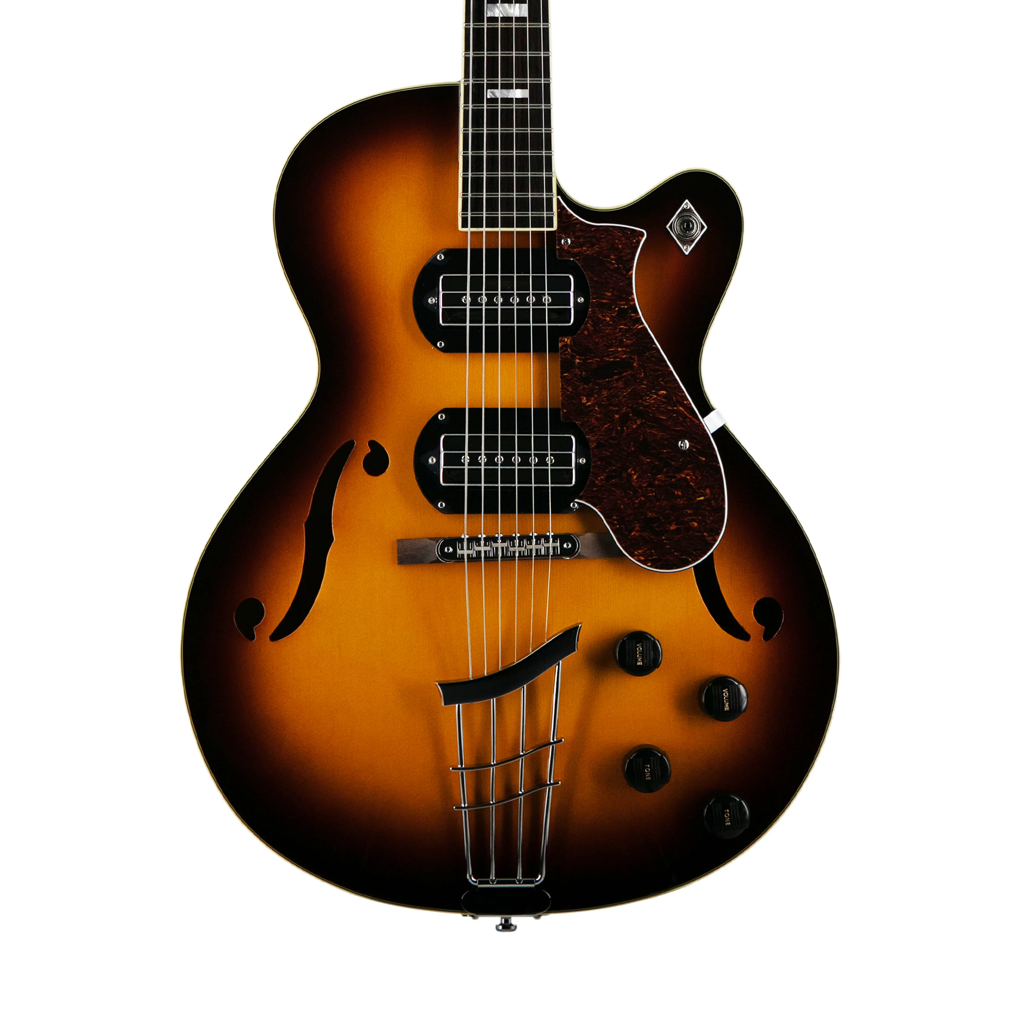 Harmony H62 Reissue Electric Guitar, Sunburst - Image 3