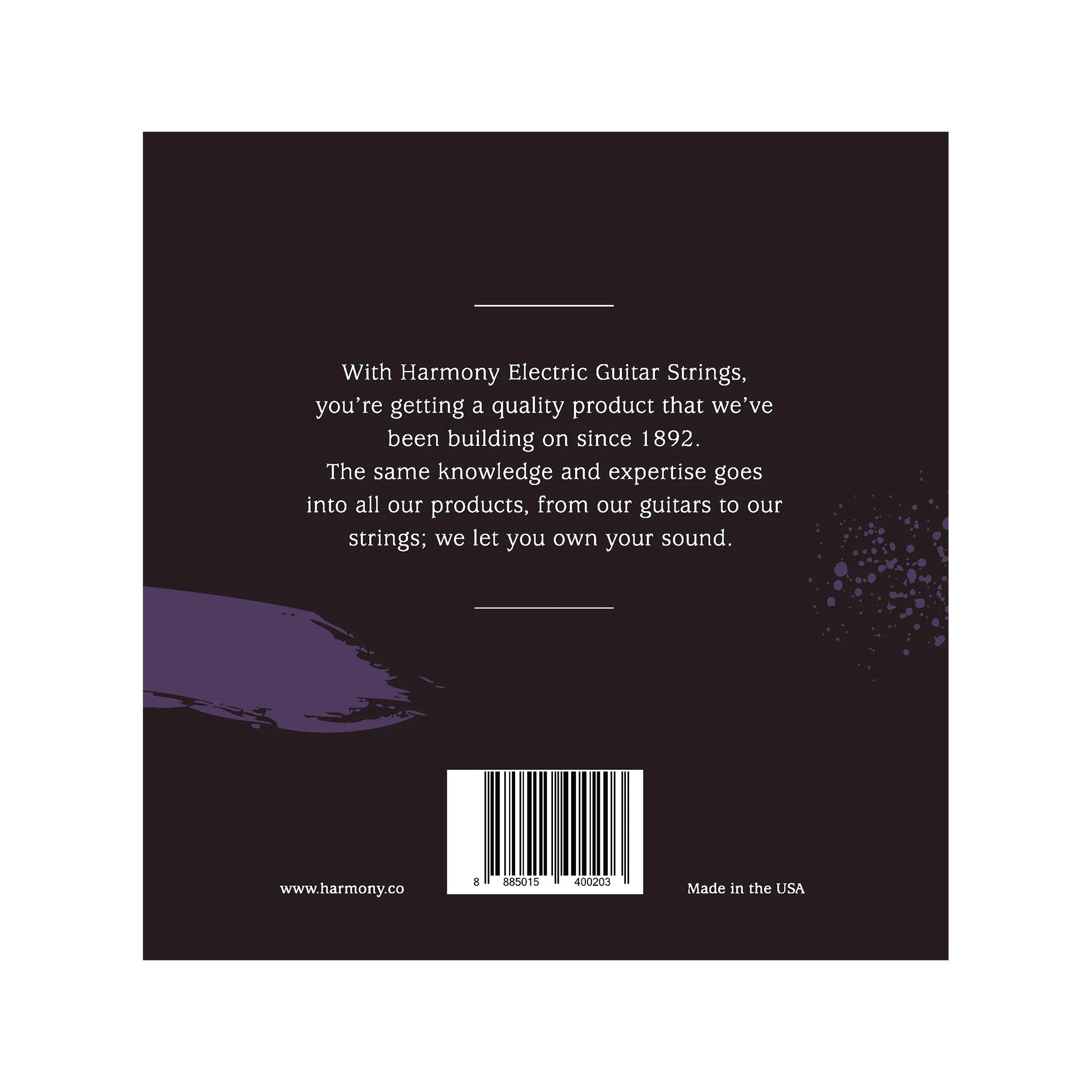 Harmony HE04 Nickel Electric Guitar Strings, Custom Regular, 10/52 - Image 2