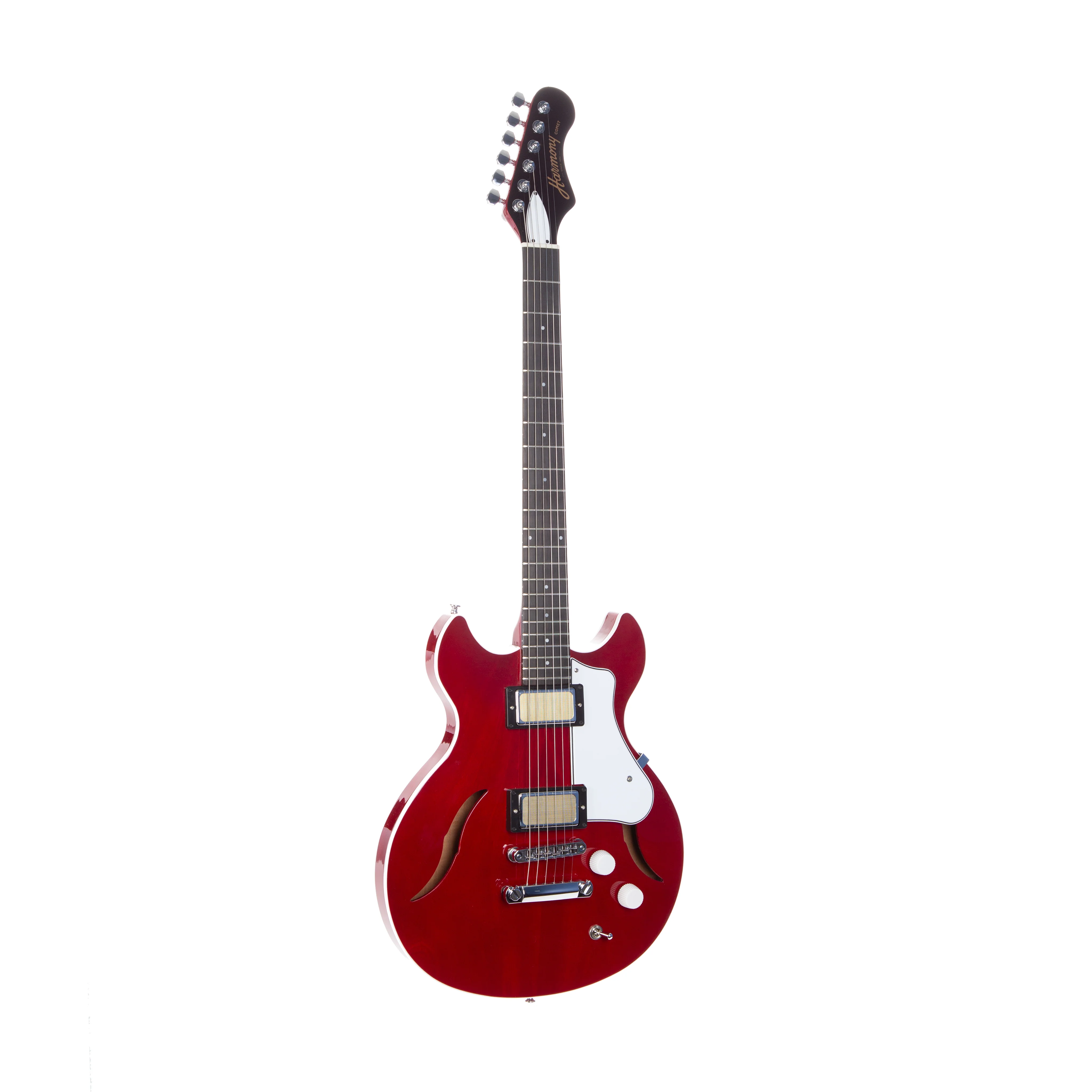 Harmony Standard Series Comet Electric Guitar w/Case, RW FB, Trans Red - Image 3