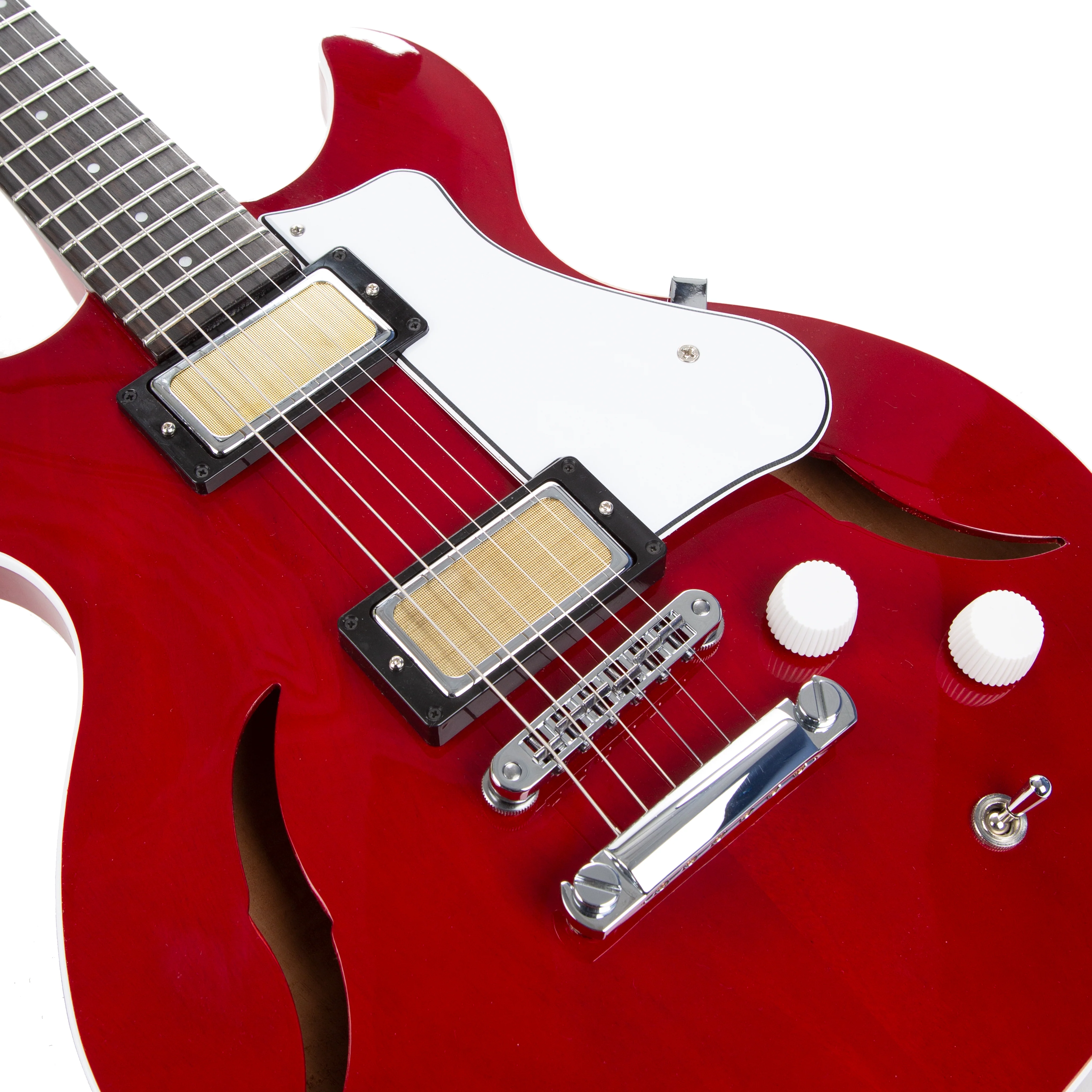 Harmony Standard Series Comet Electric Guitar w/Case, RW FB, Trans Red - Image 5