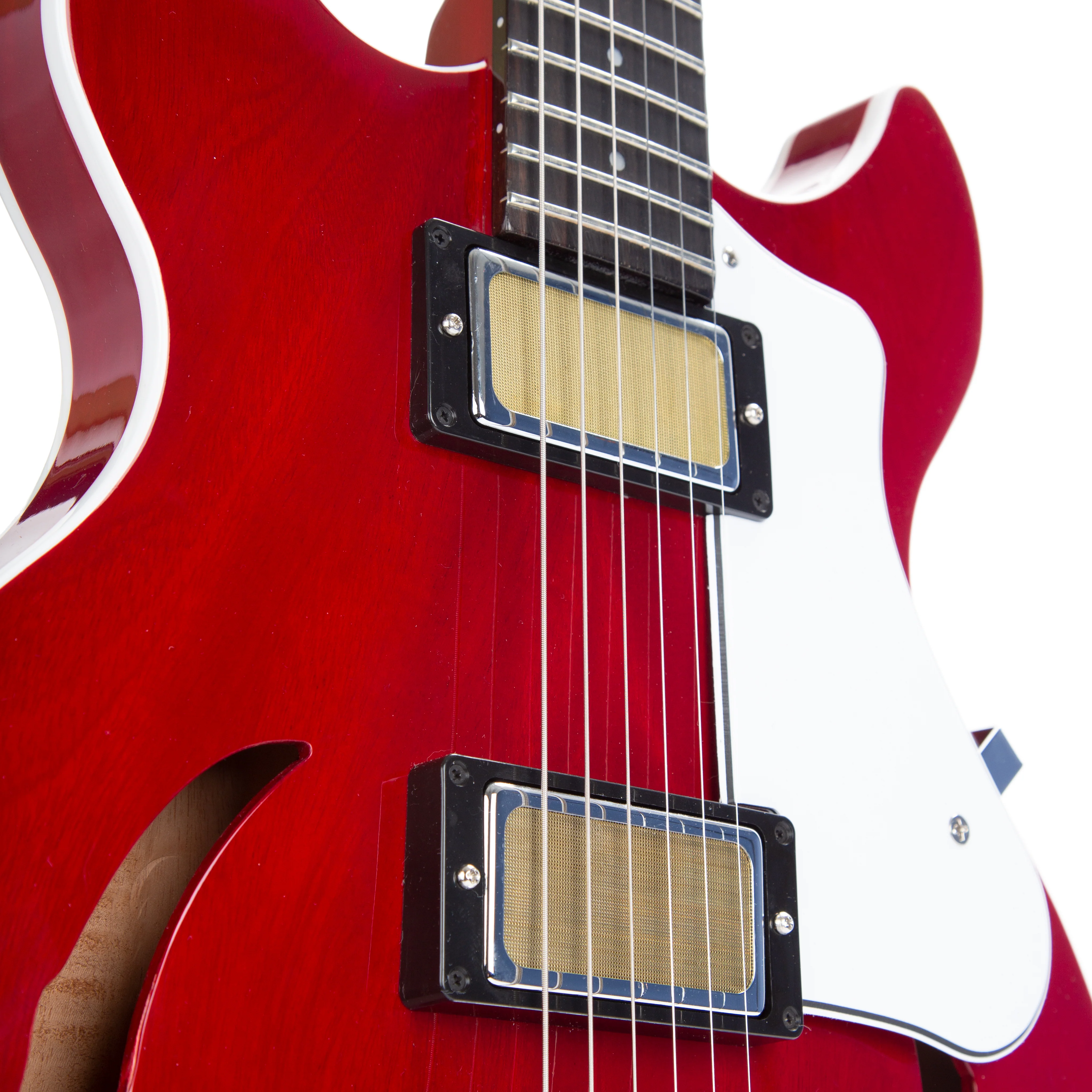 Harmony Standard Series Comet Electric Guitar w/Case, RW FB, Trans Red - Image 6