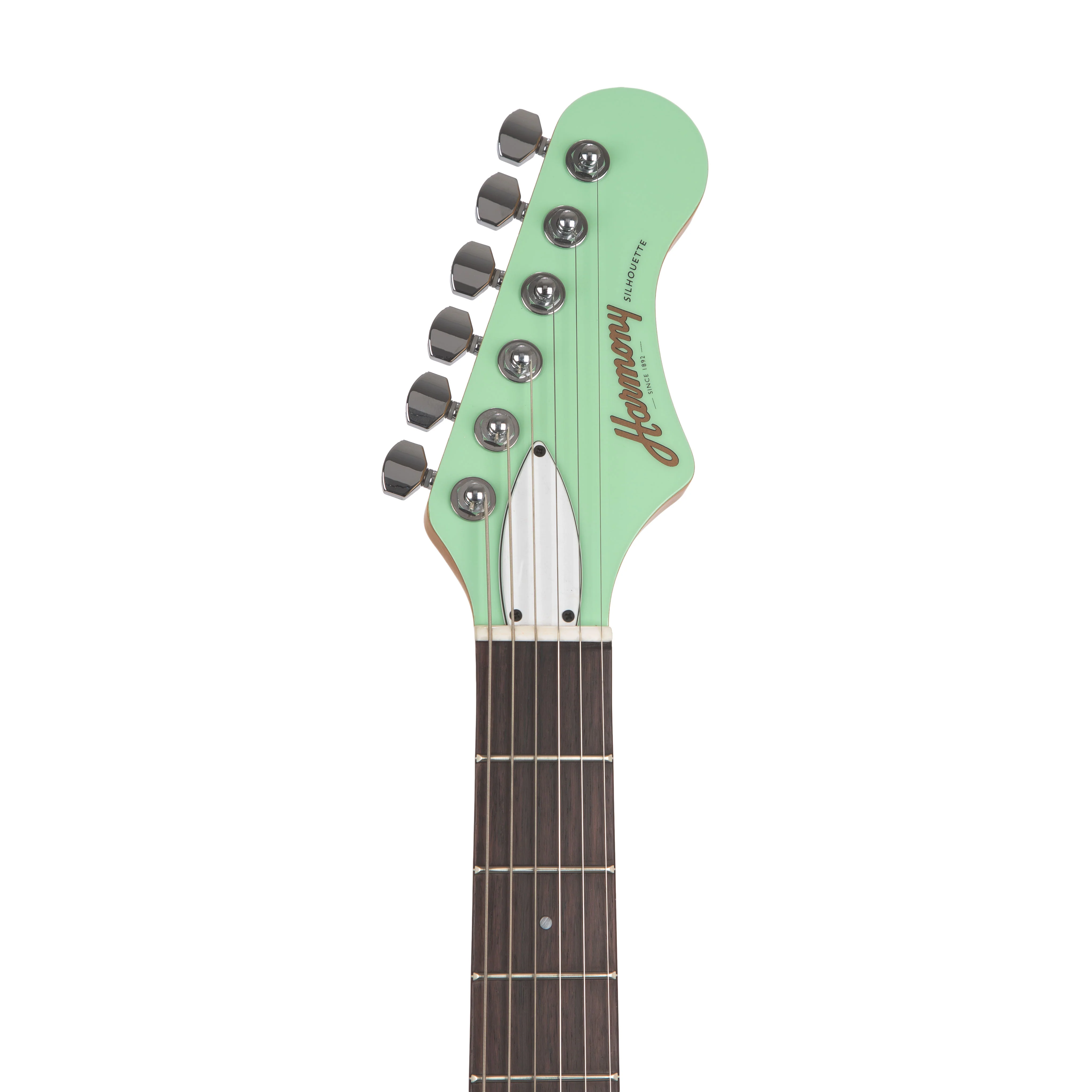 Harmony Standard Series Factory Special Silhouette w/ Bigsby Electric Guitar w/Case, Surf Green (B-Stock) - Image 5