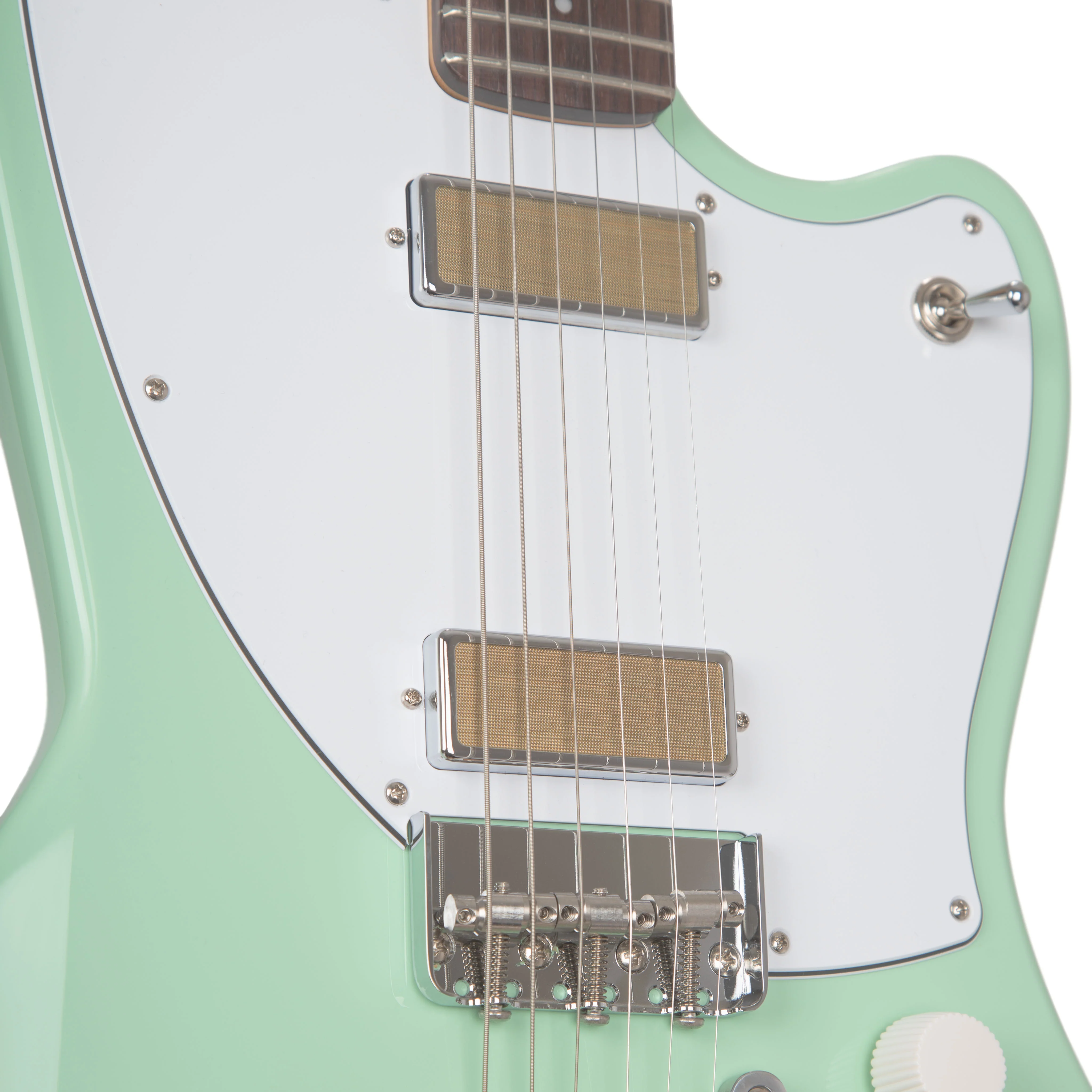 Harmony Standard Series Factory Special Silhouette w/ Bigsby Electric Guitar w/Case, Surf Green (B-Stock) - Image 8