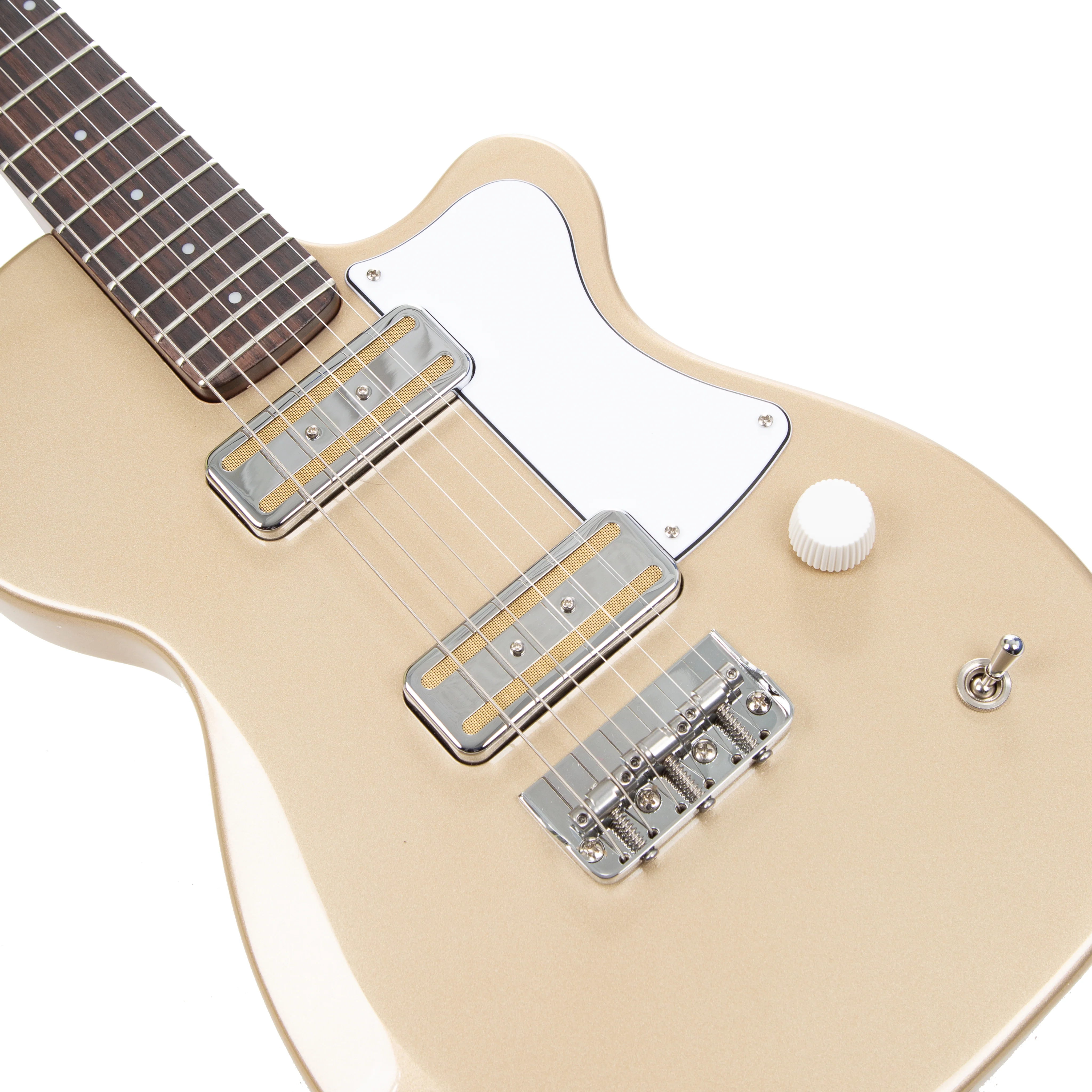 Harmony Standard Series Juno Electric Guitar w/Case, RW FB, Champagne - Image 5