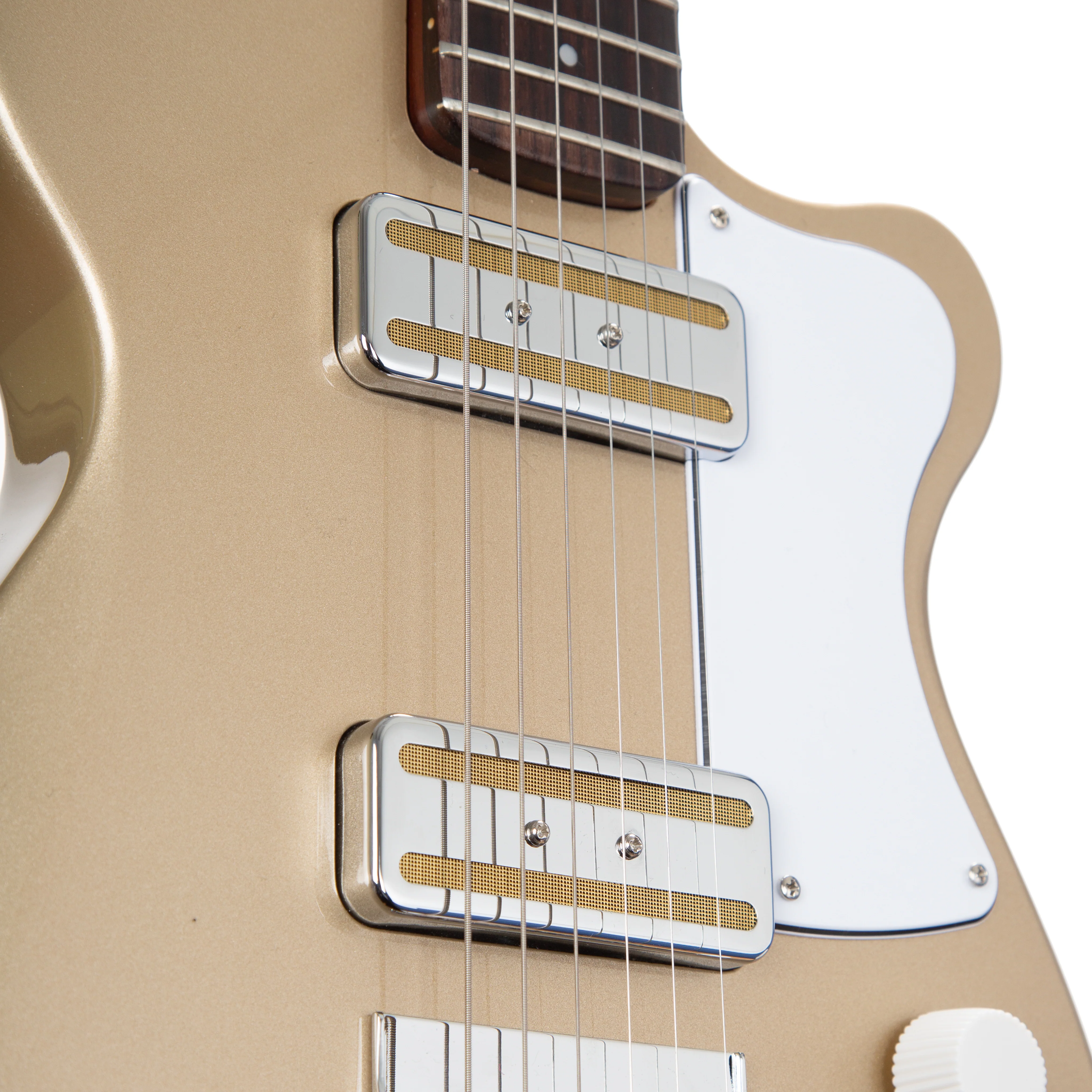 Harmony Standard Series Juno Electric Guitar w/Case, RW FB, Champagne - Image 6