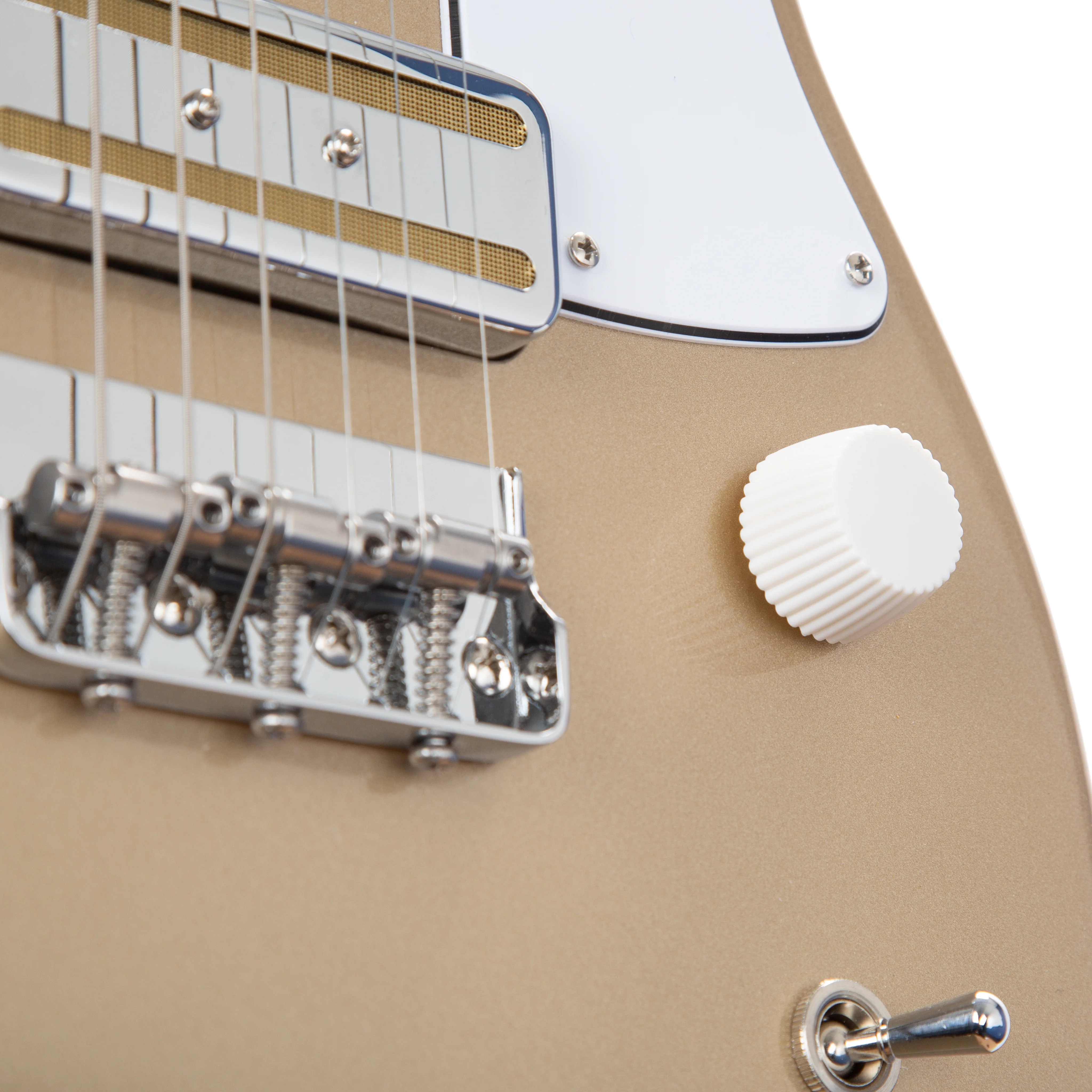 Harmony Standard Series Juno Electric Guitar w/Case, RW FB, Champagne - Image 7