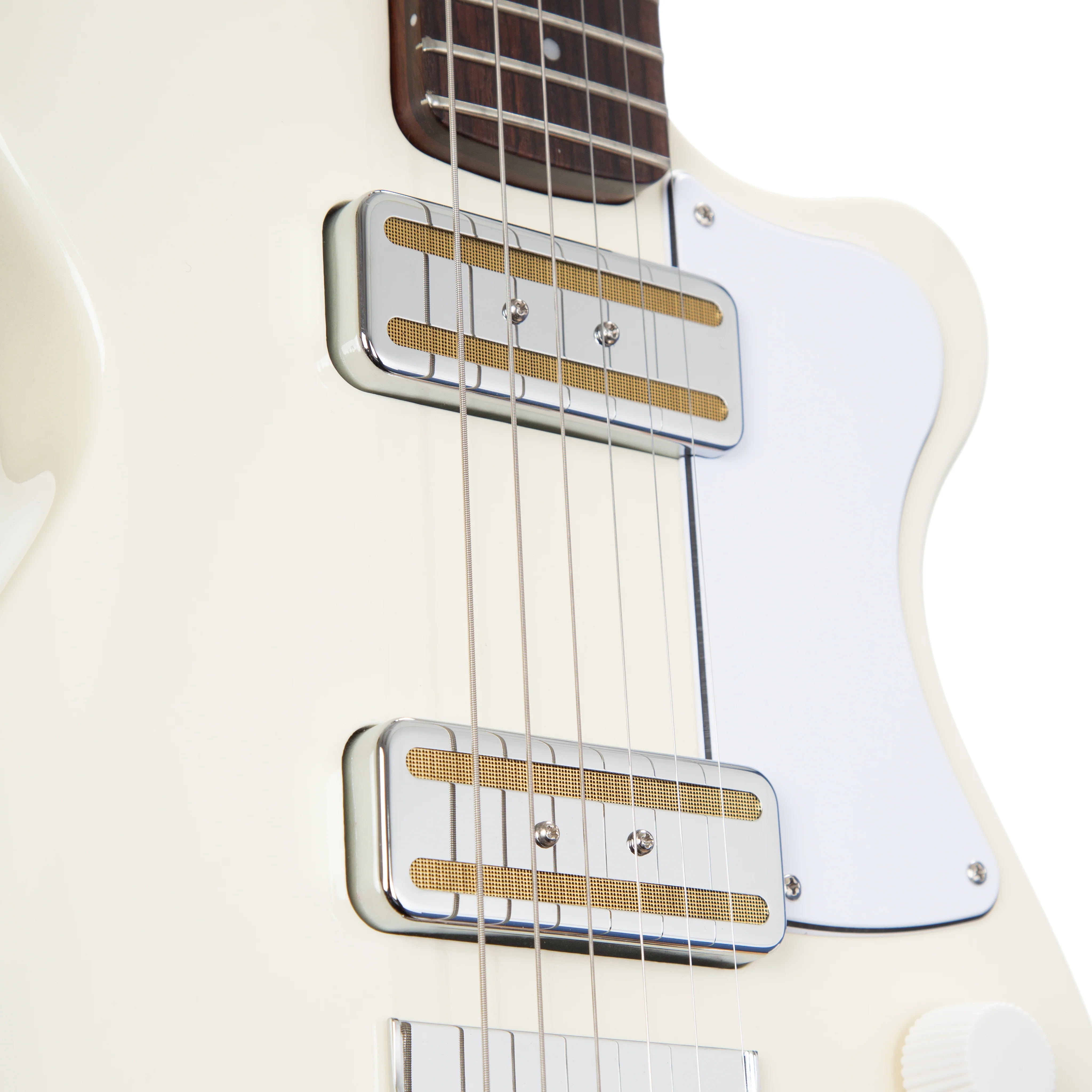 Harmony Standard Series Juno Electric Guitar w/Case, RW FB, Pearl White - Image 6