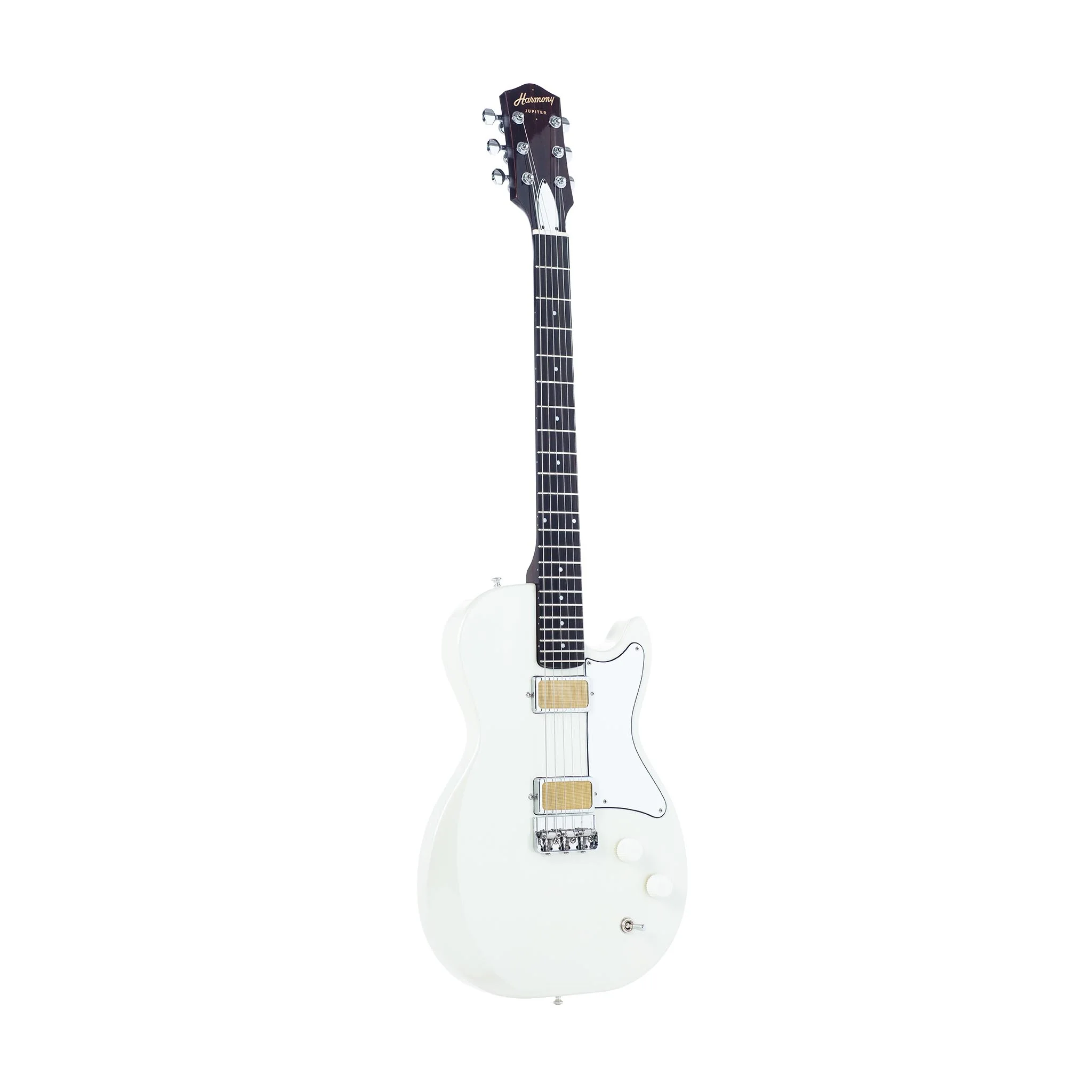 Harmony Standard Series Jupiter Electric Guitar w/Case, RW FB, Pearl White - Image 3