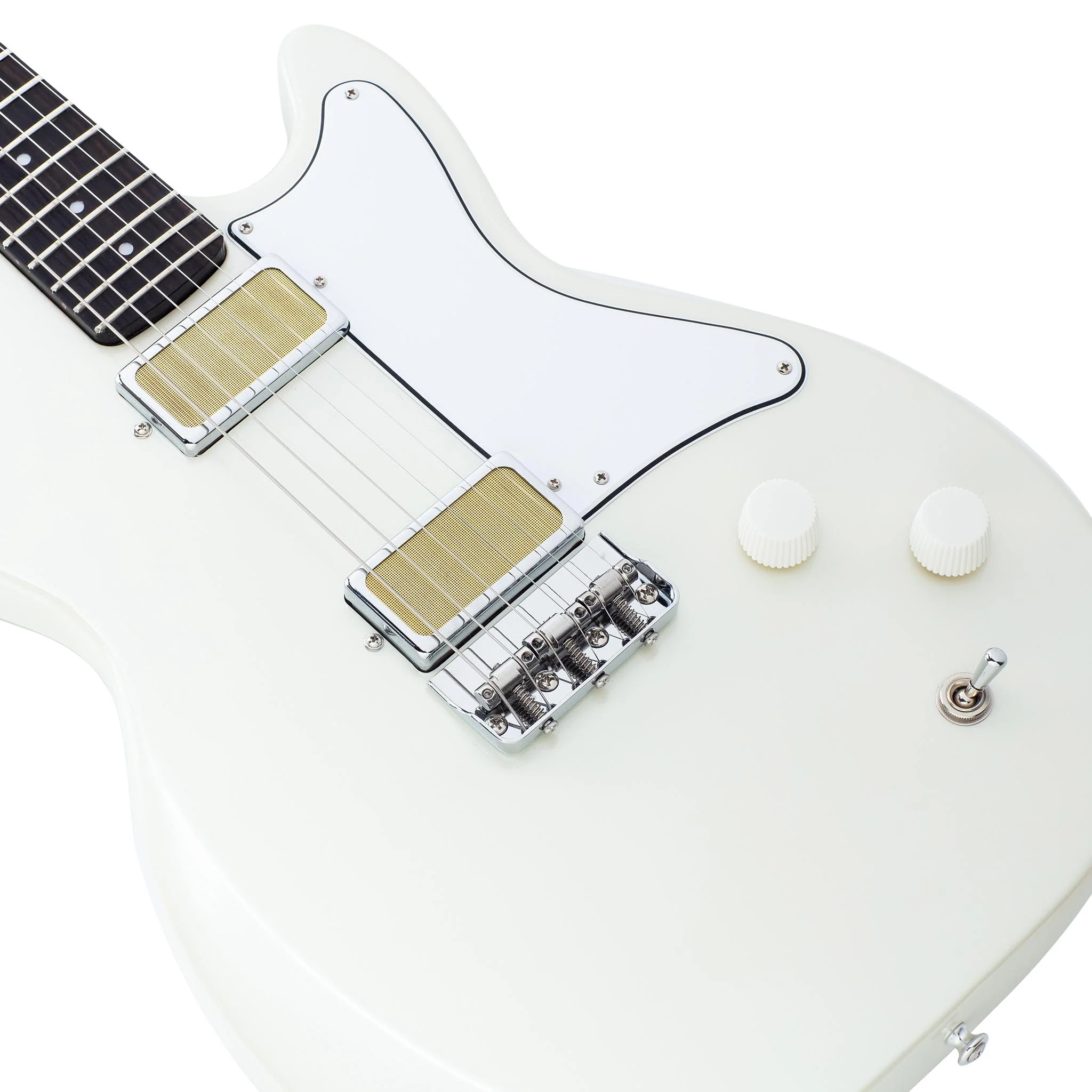 Harmony Standard Series Jupiter Electric Guitar w/Case, RW FB, Pearl White - Image 5