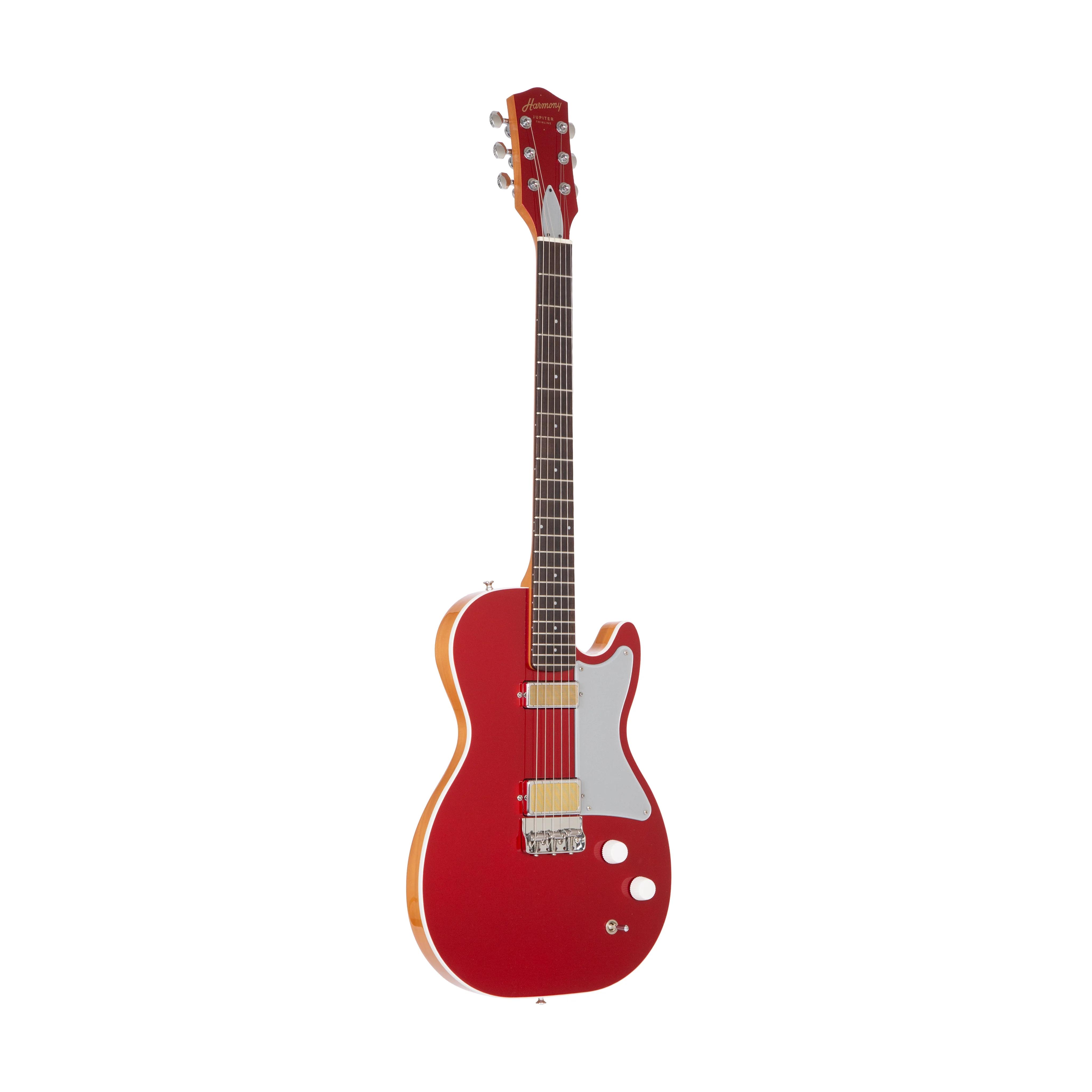 Harmony Standard Series Jupiter Thinline Electric Guitar w/Case, Cherry - Image 3
