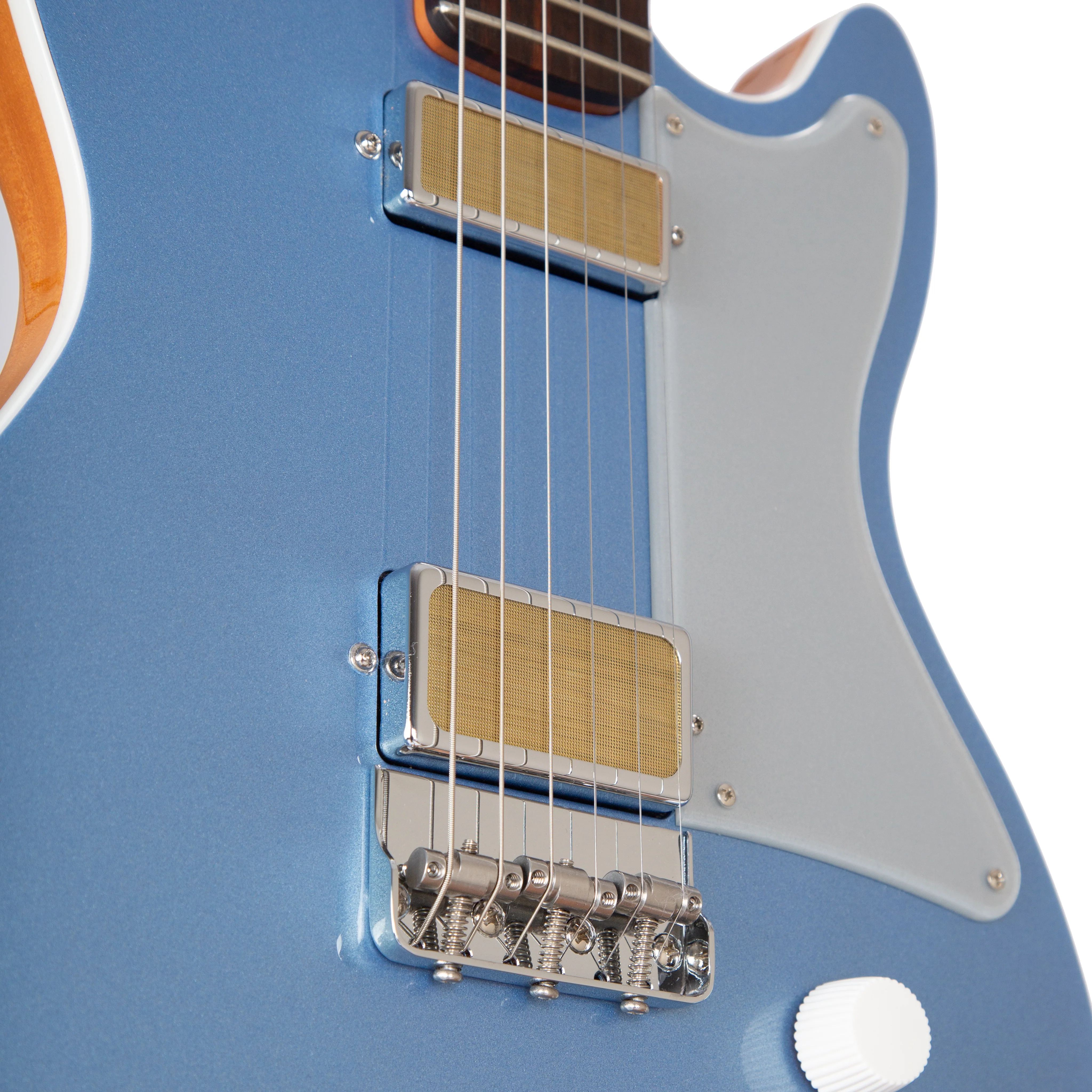 Harmony Standard Series Jupiter Thinline Electric Guitar w/Case, Sky Blue - Image 5