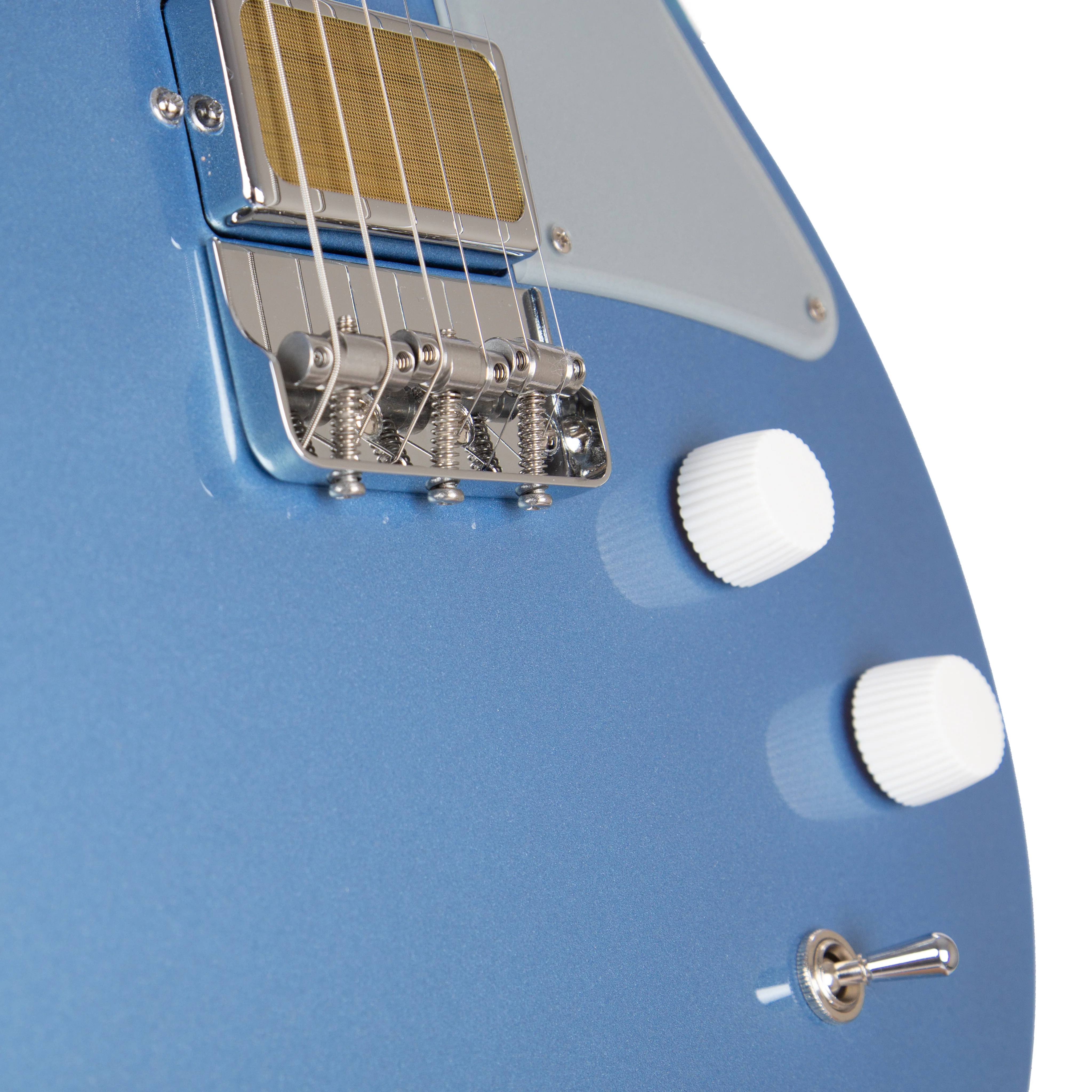 Harmony Standard Series Jupiter Thinline Electric Guitar w/Case, Sky Blue - Image 7
