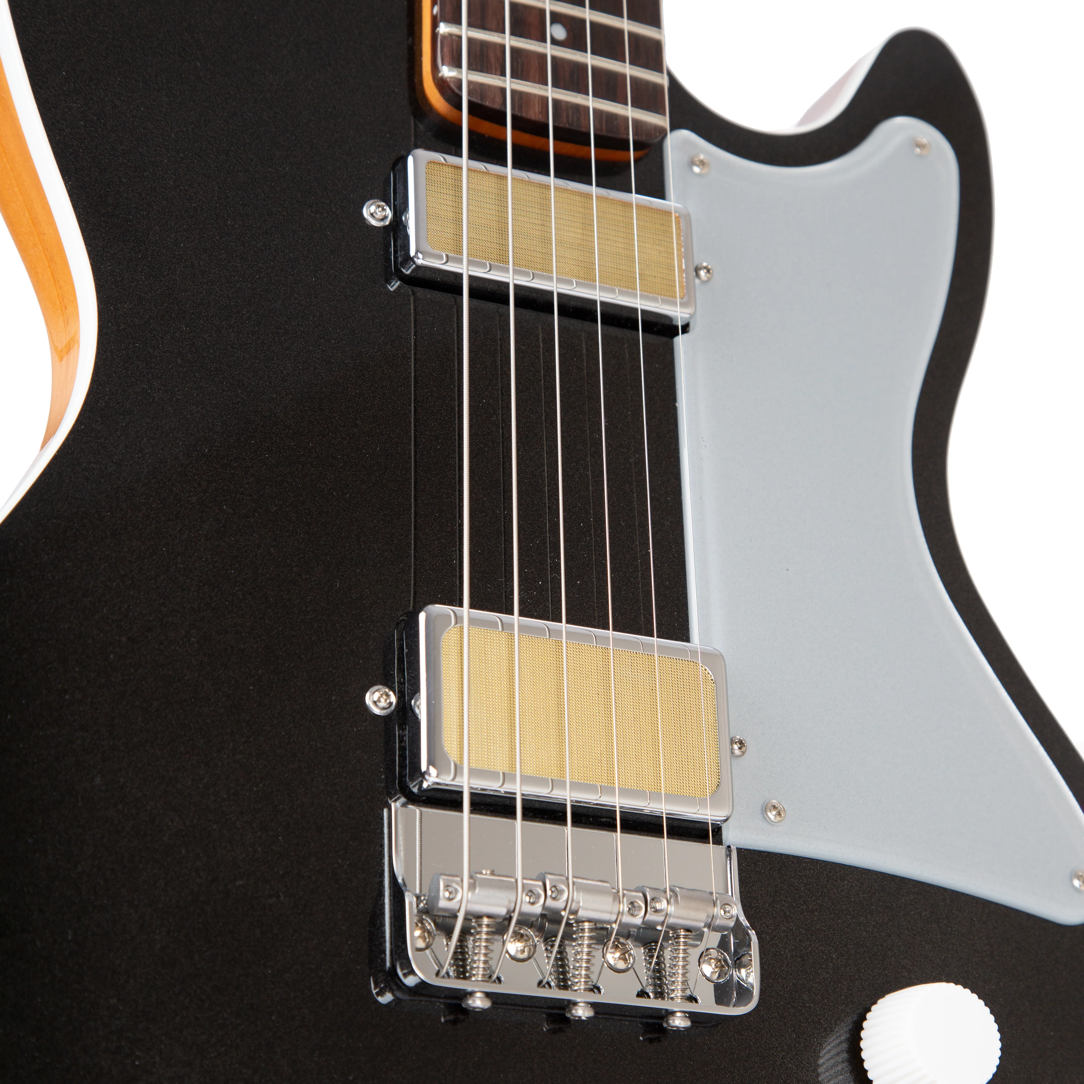 Harmony Standard Series Jupiter Thinline Electric Guitar w/Case, Space Black - Image 6